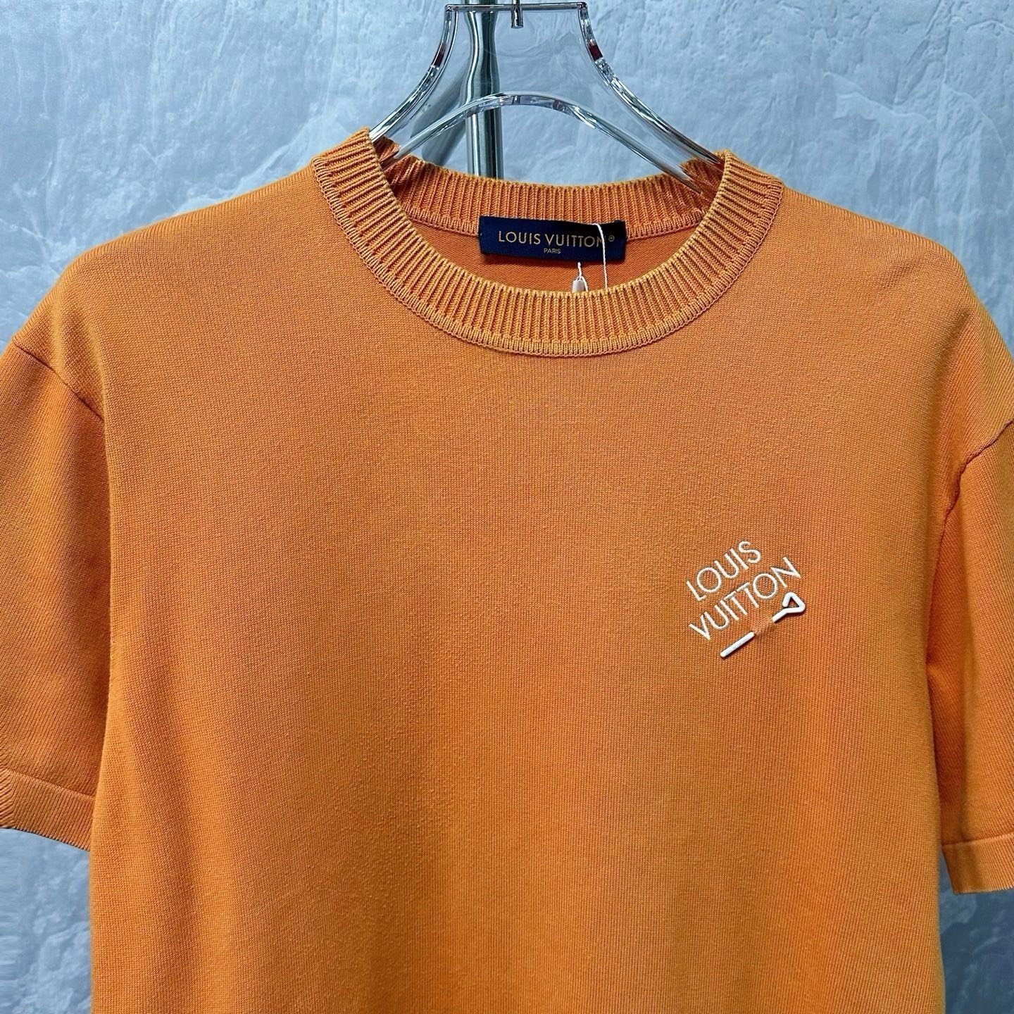Louis Vuitton Pin Letter Embroidery Short Sleeve — front