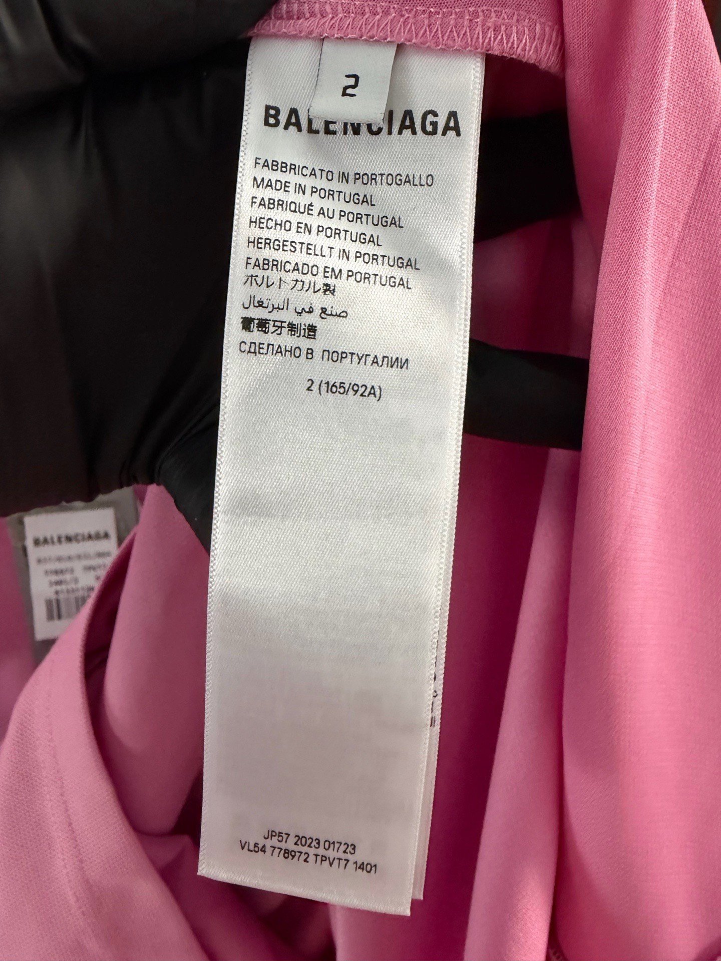Balenciaga x Manchester United Paris Limited Pink Longsleeve T-shirt — label