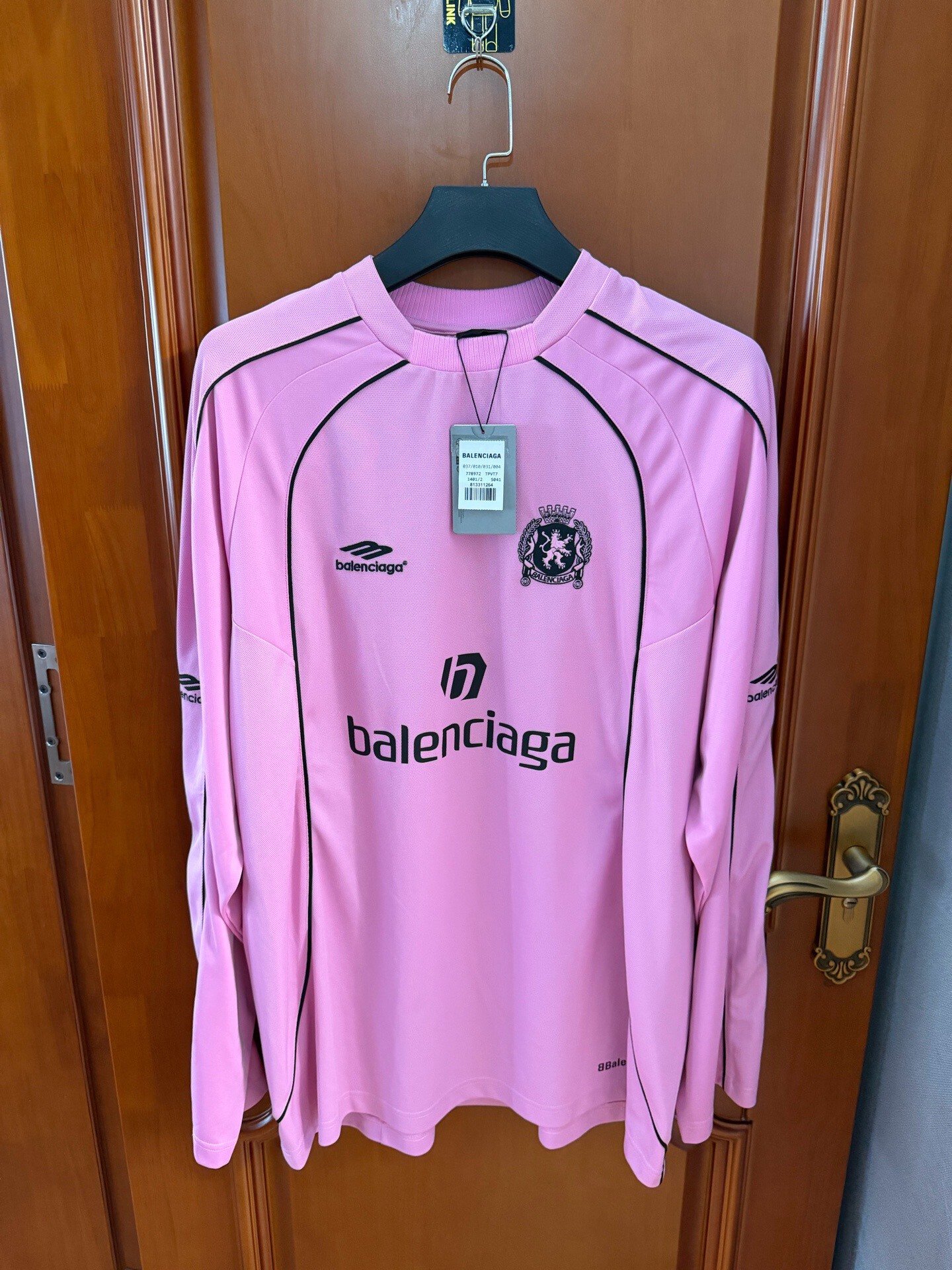 Balenciaga x Manchester United Paris Limited Pink Longsleeve T-shirt