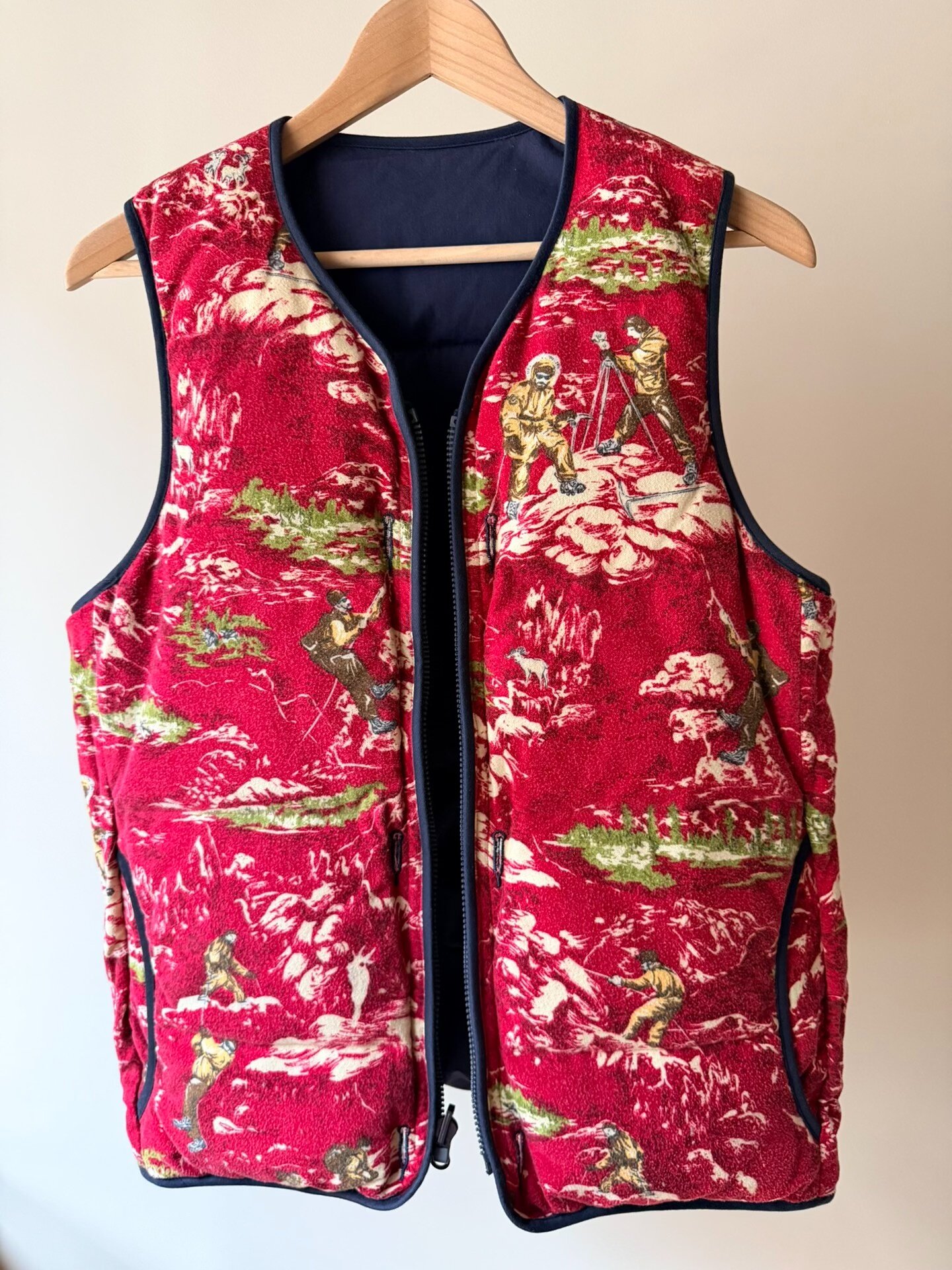 visvim 16AW Kuba Down Vest Reversible — detail