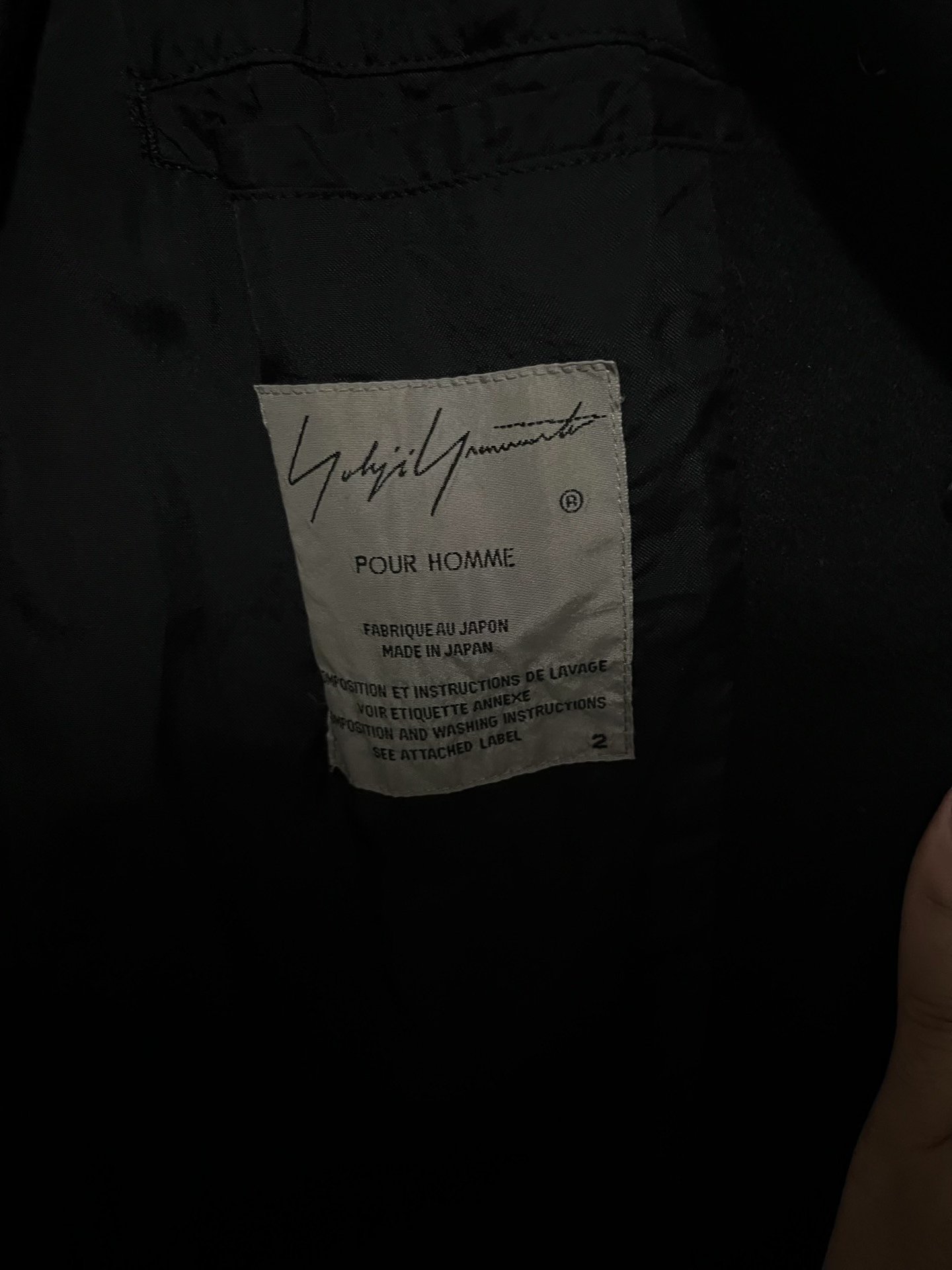 Yohji Yamamoto Gold Button Long Coat — detail