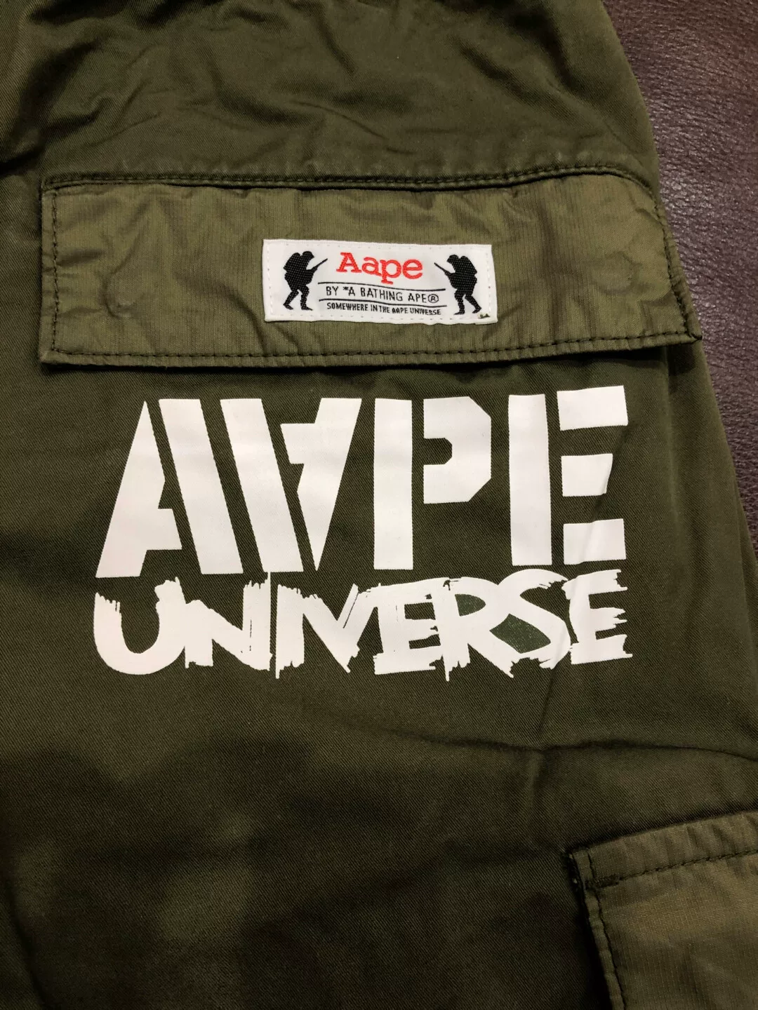 Aape Men's Logo Cargo Shorts — back