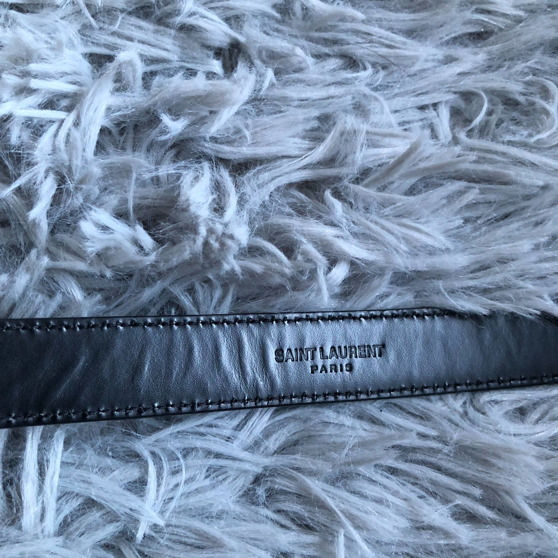 Saint Laurent SLP Engraved Belt — back