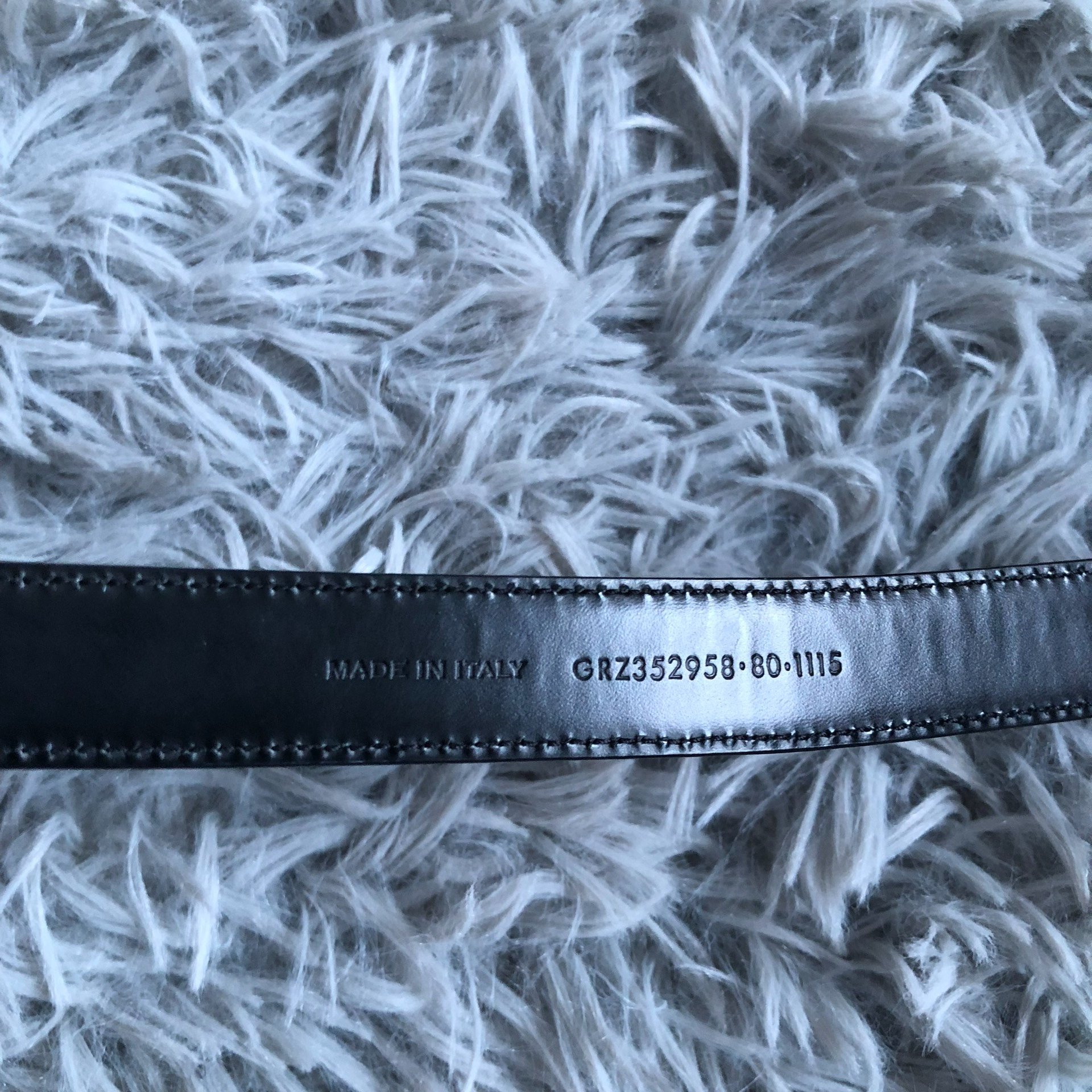 Saint Laurent SLP Engraved Belt — detail