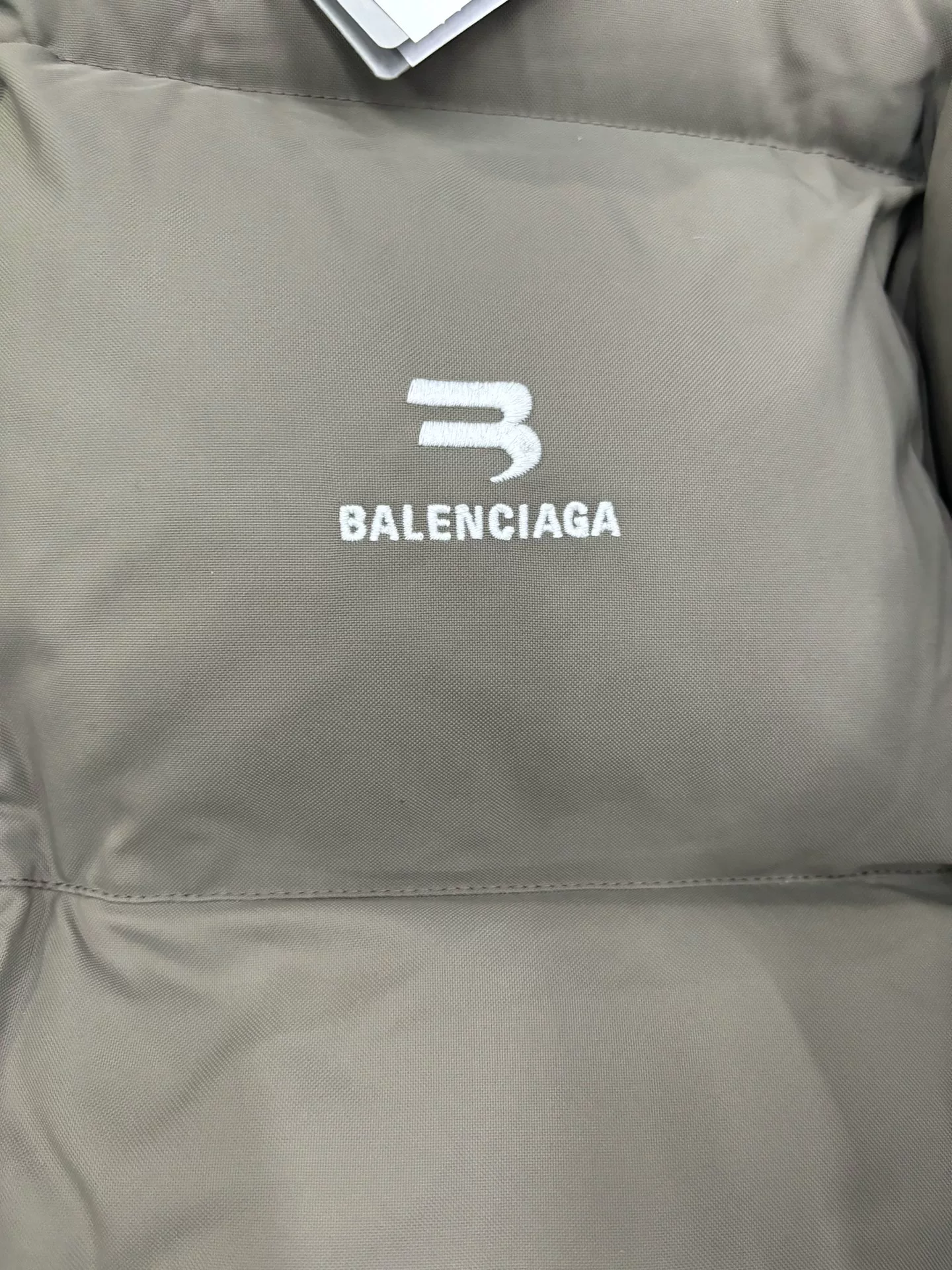 Balenciaga Olive Green Puffer Jacket — back