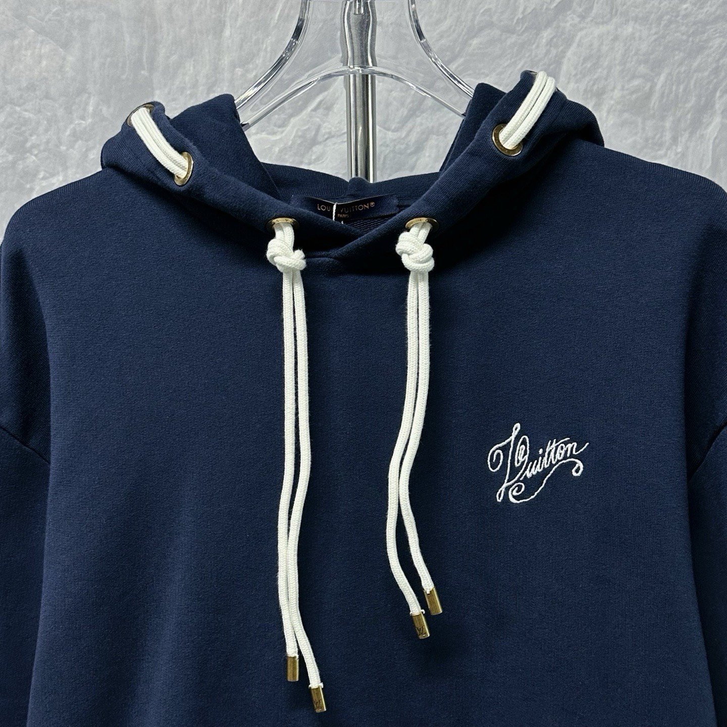 Louis Vuitton FW24 Logo Embroidered Hoodie — front
