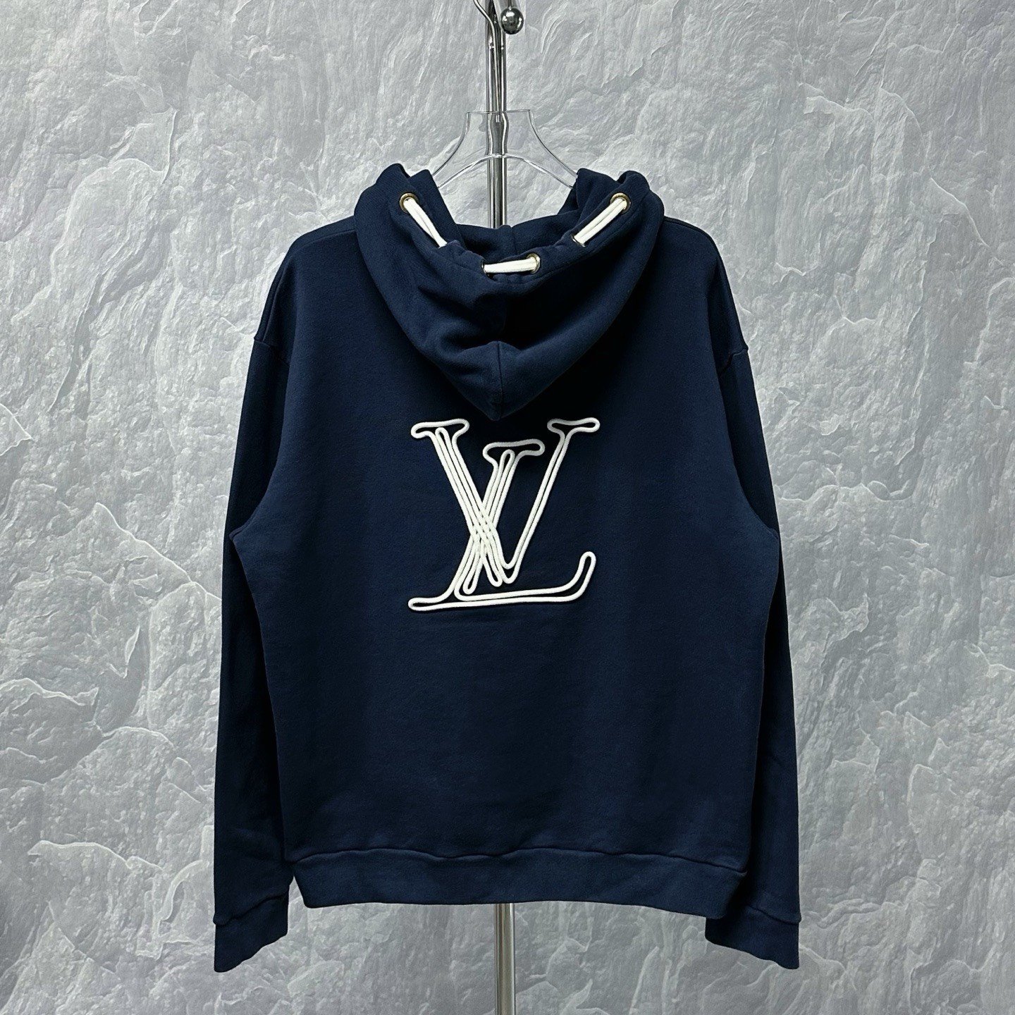 Louis Vuitton FW24 Logo Embroidered Hoodie — back