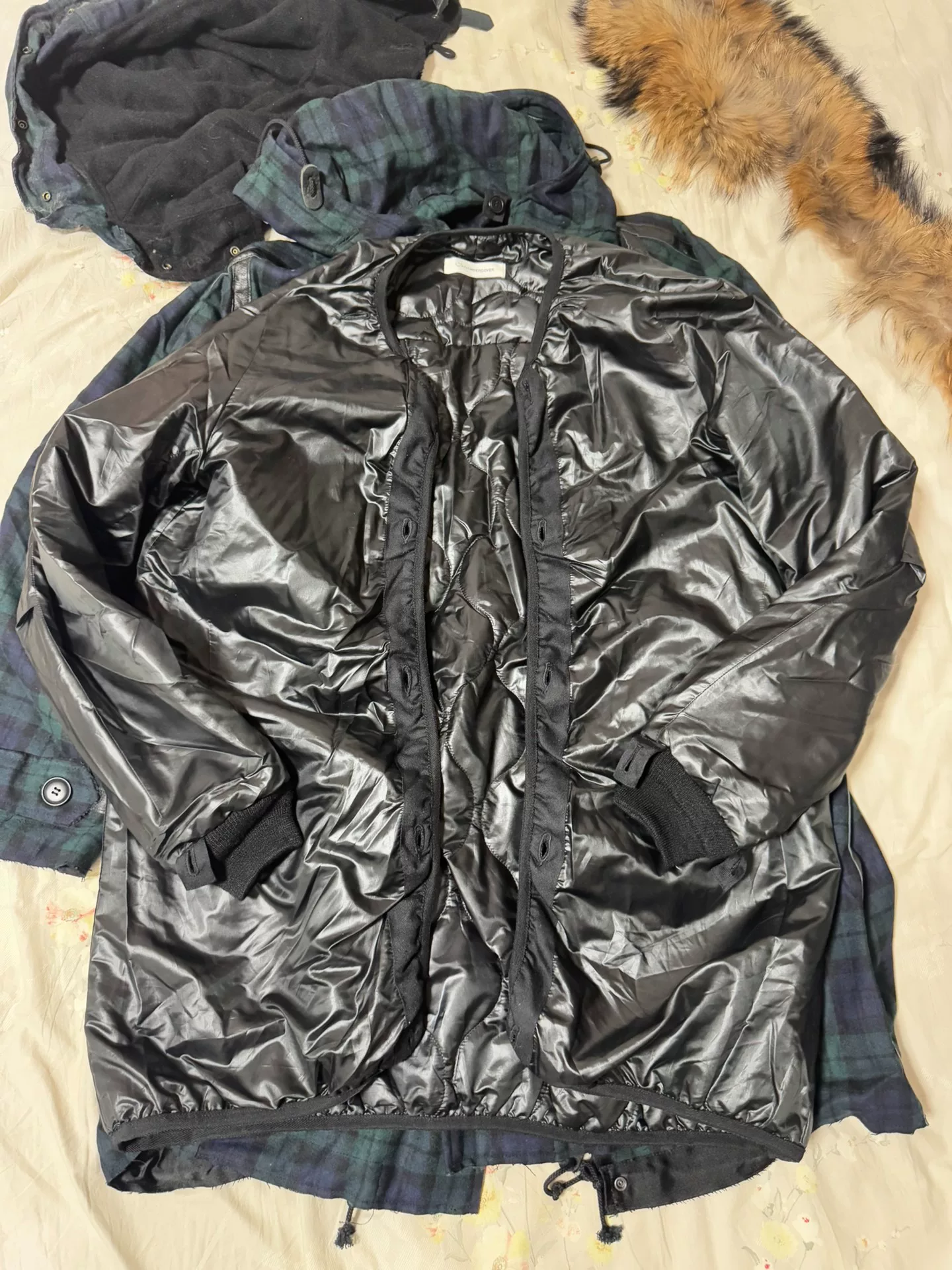 Undercover Wool Down Long Coat — back