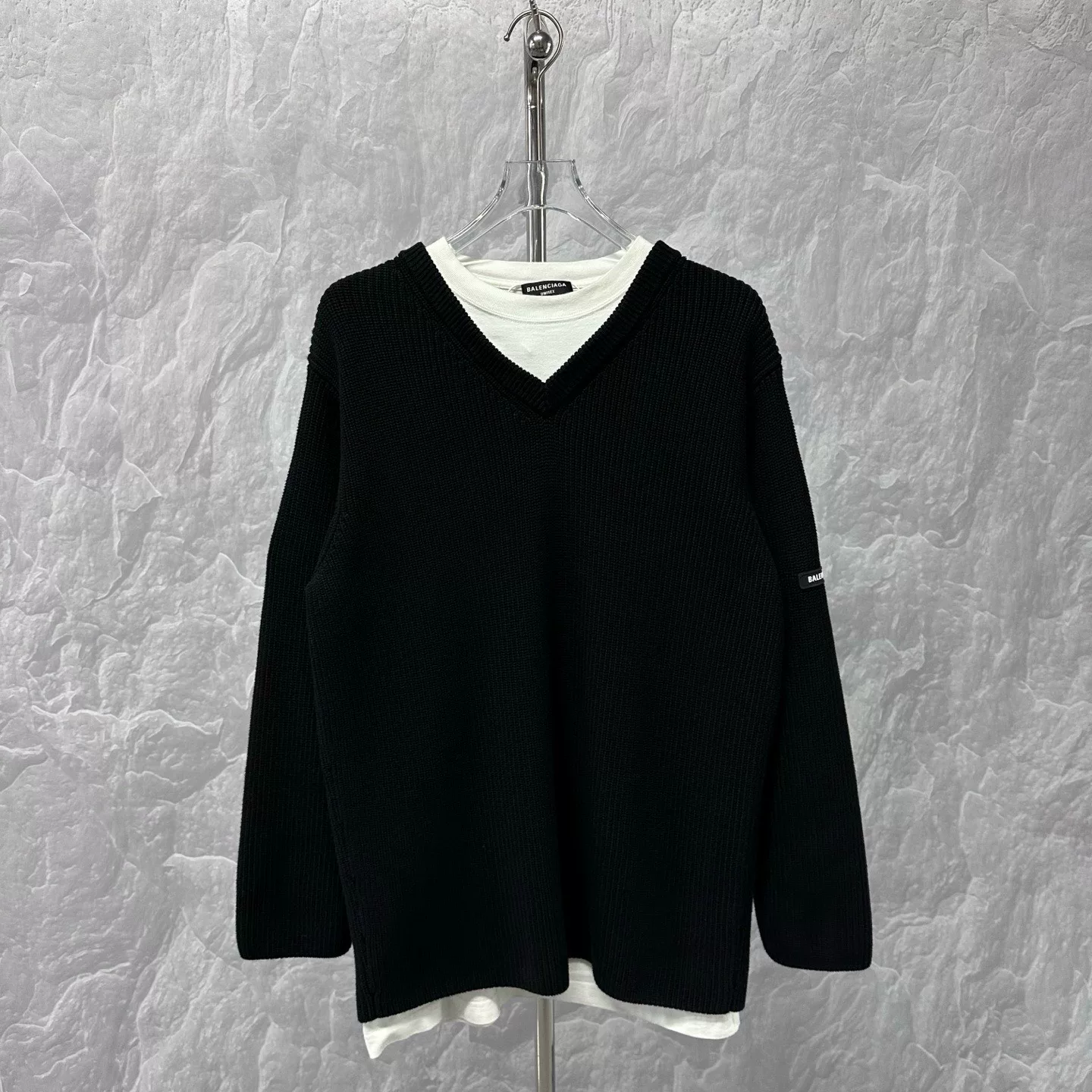 Balenciaga Layered V-Neck Sweater