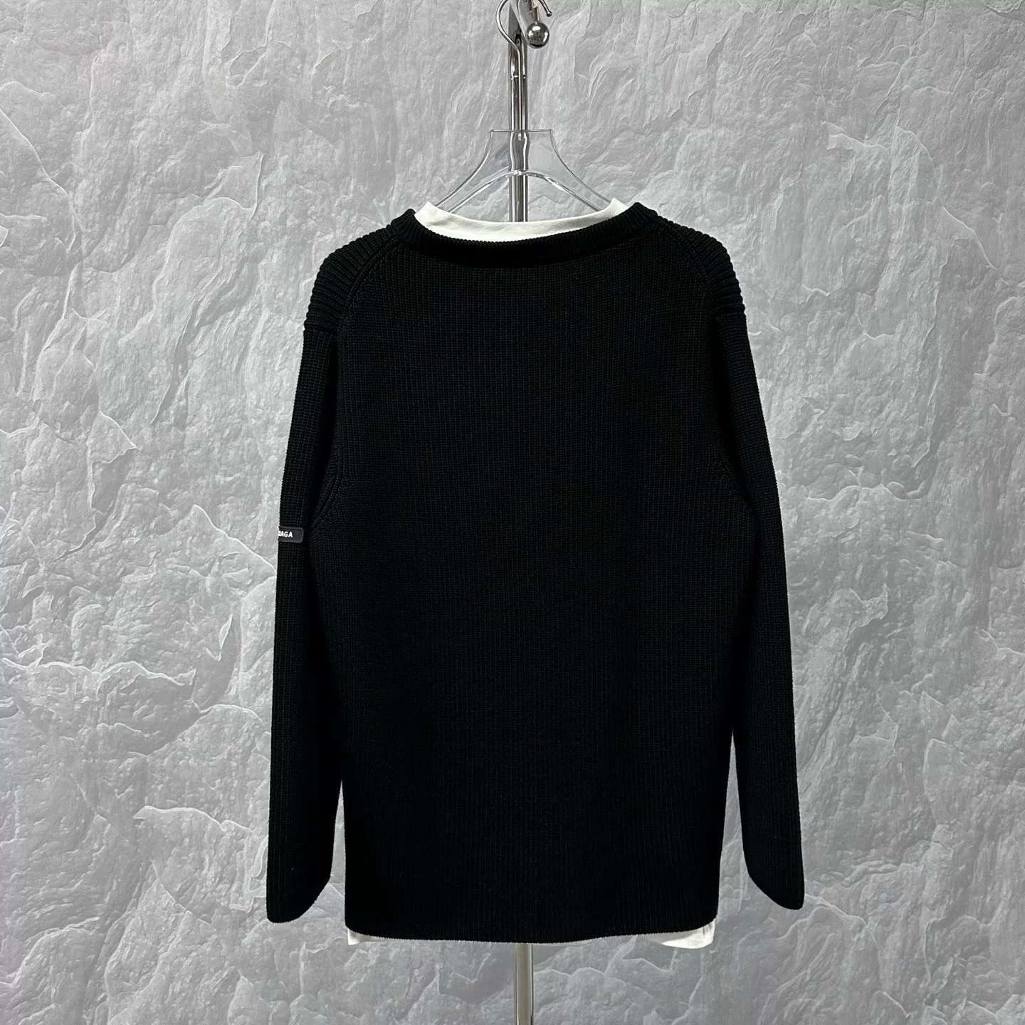 Balenciaga Layered V-Neck Sweater — back