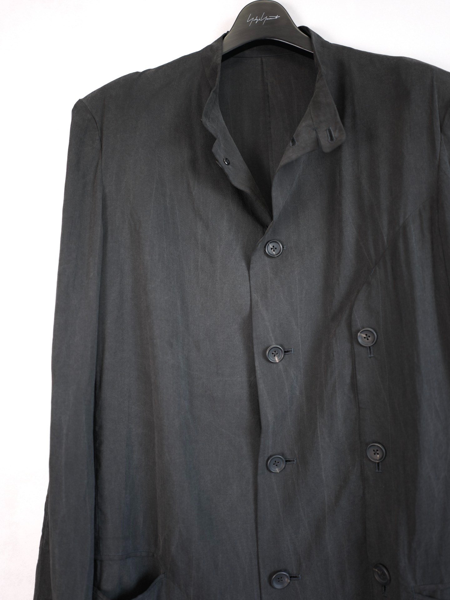 Yohji Yamamoto 25SS Asymmetric Long Coat — back