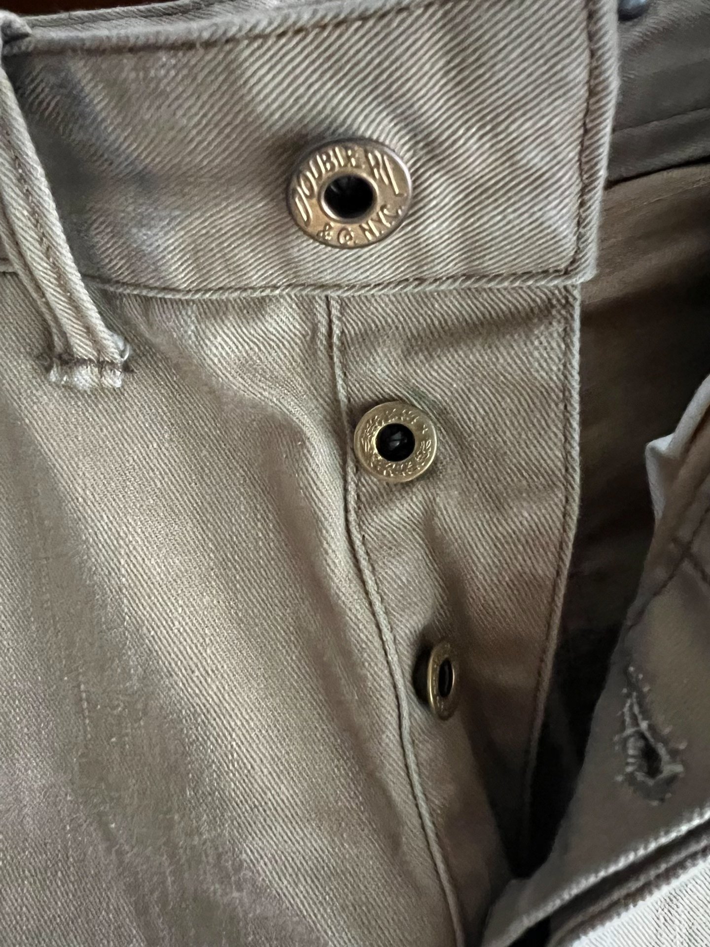 RRL Double RL Waist Overalls — label