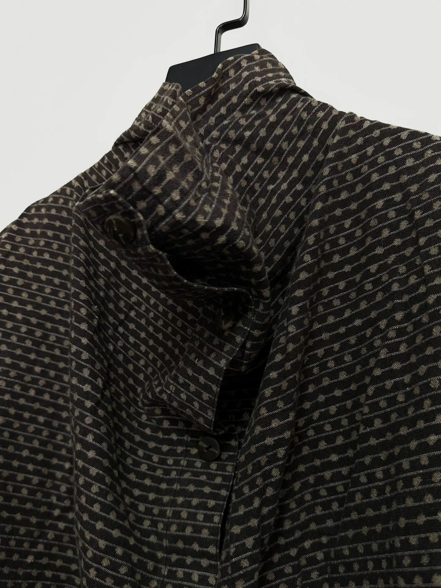 Issey Miyake 80s Collar Silk Shirt — label