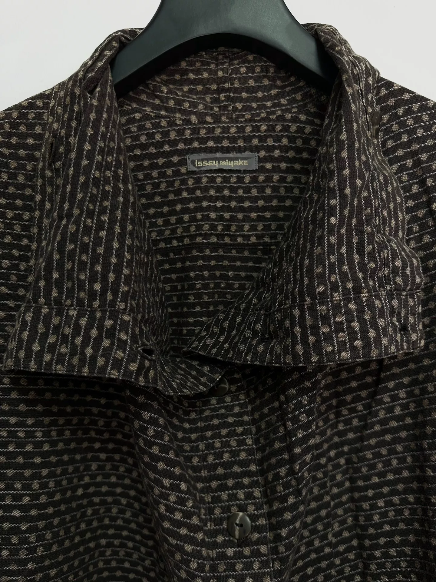 Issey Miyake 80s Collar Silk Shirt — back