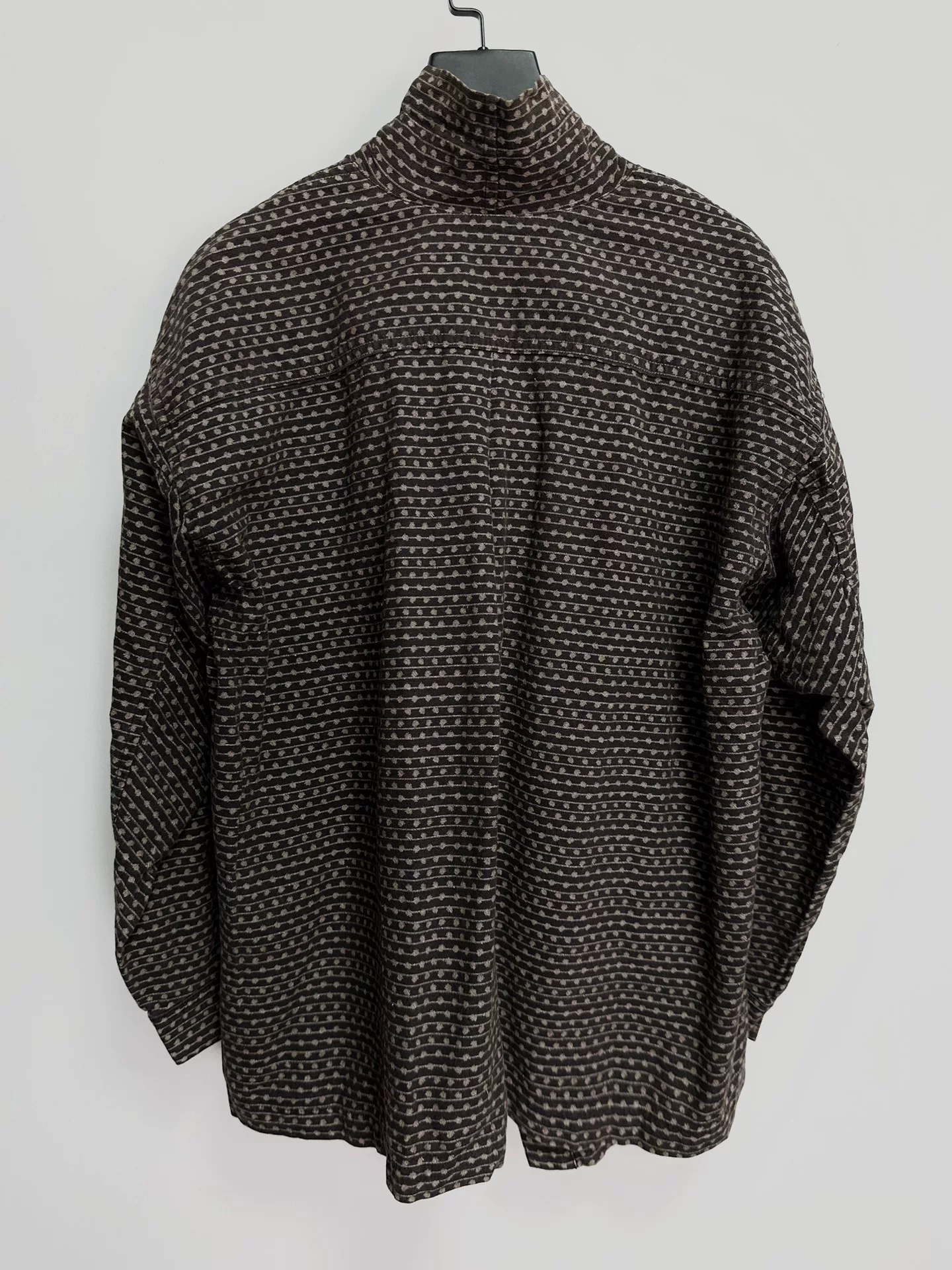 Issey Miyake 80s Collar Silk Shirt — front
