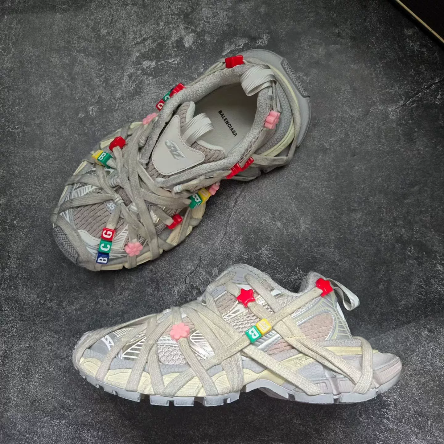 Balenciaga 3XL Beaded Laces Dad Shoes — back