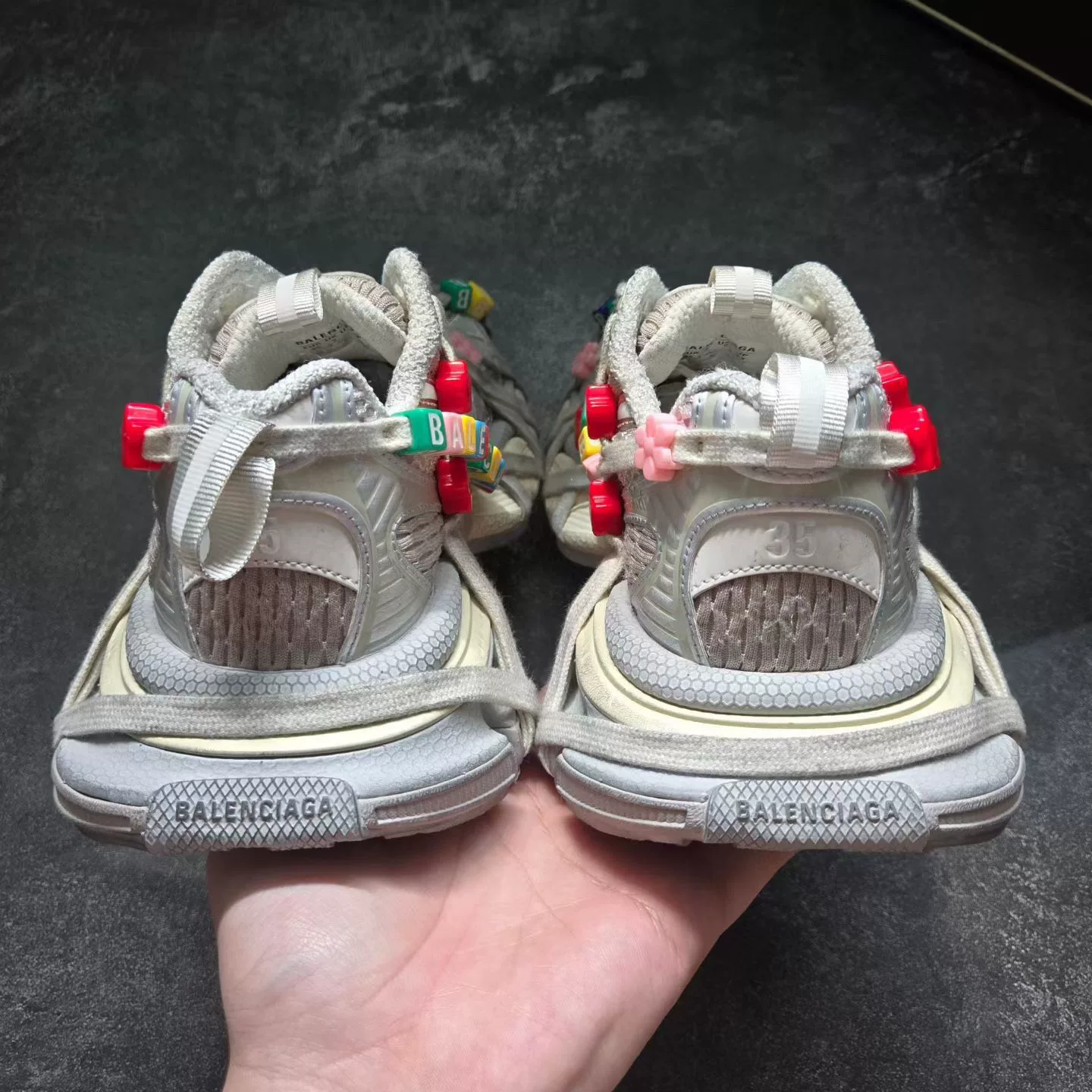 Balenciaga 3XL Beaded Laces Dad Shoes — detail