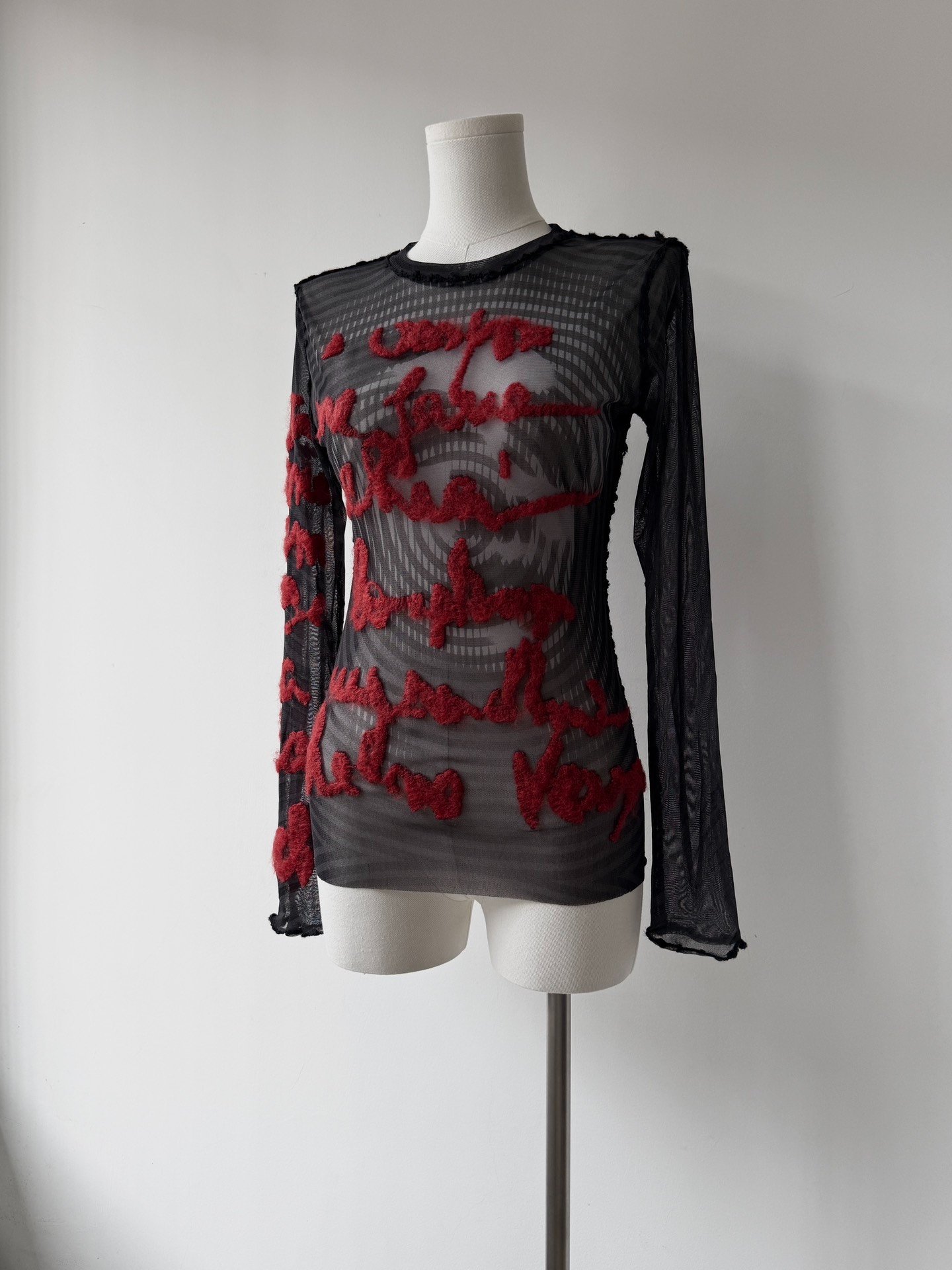 Jean Paul Gaultier Cursive Mesh Top — front