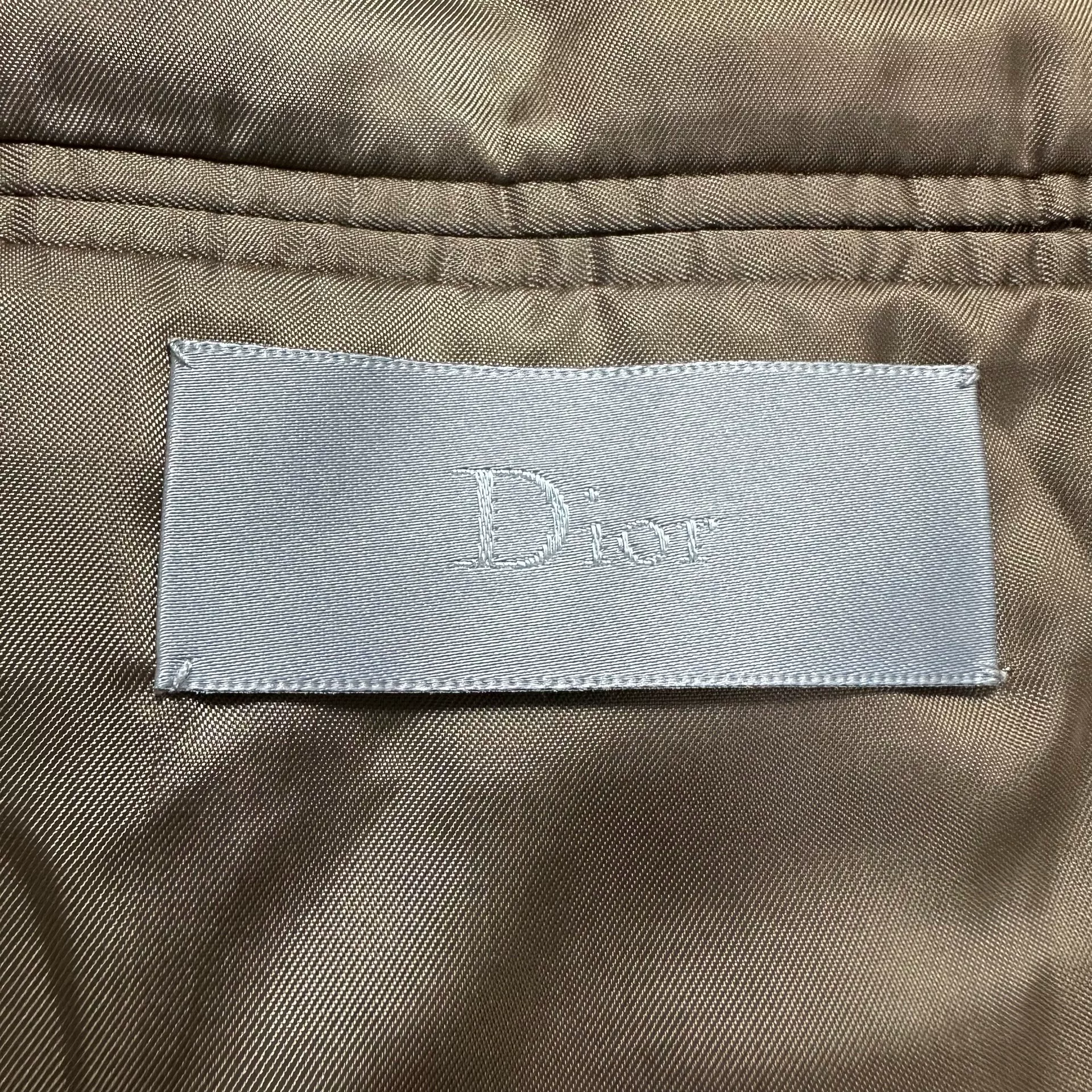 Dior Gray Herringbone Wool Suit — back