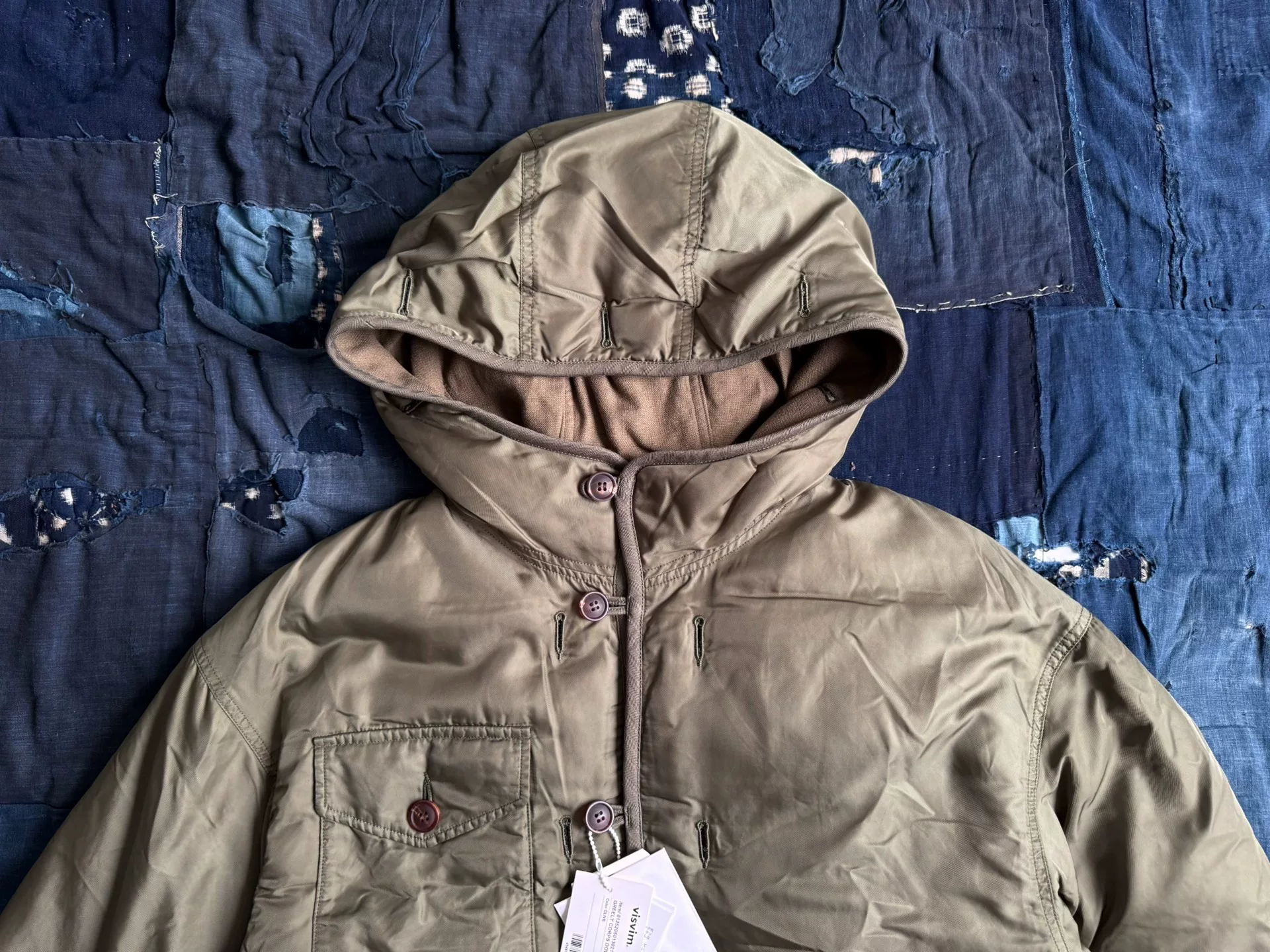 VISVIM 25AW GREELY CORPS DOWN PARKA — detail
