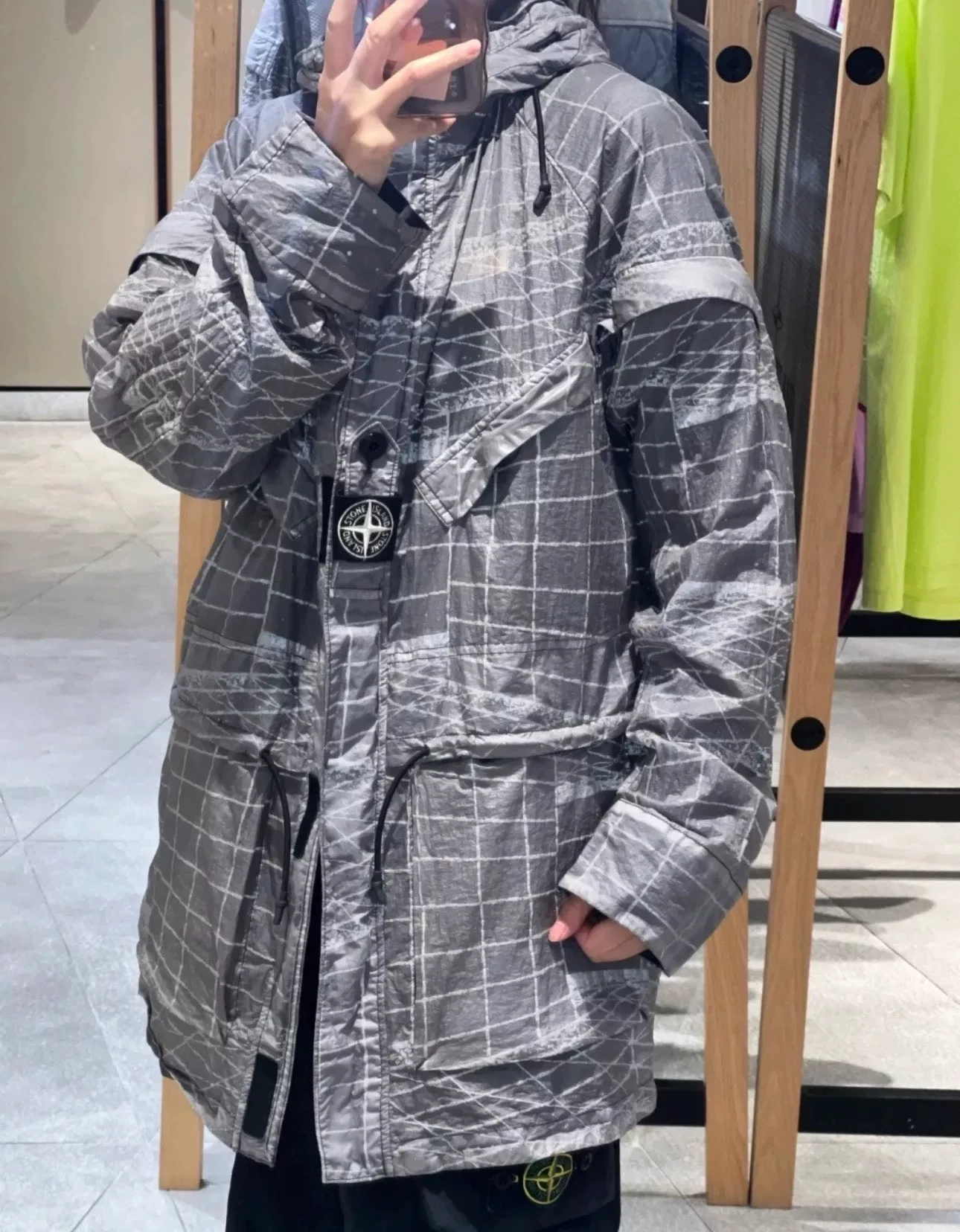 Stone Island White Label Reflective Stripe Jacket