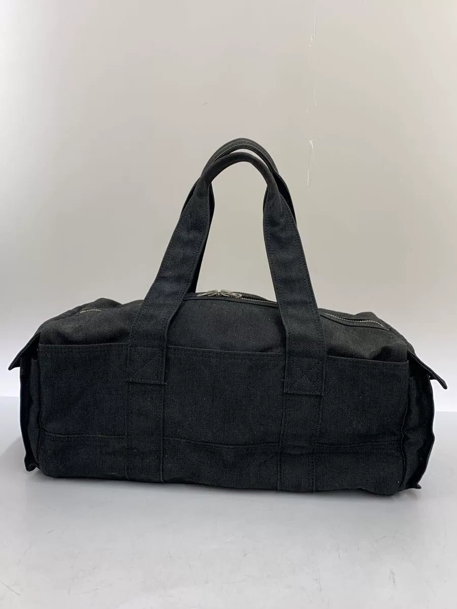 PORTER Black-Gray Canvas Boston Bag — detail