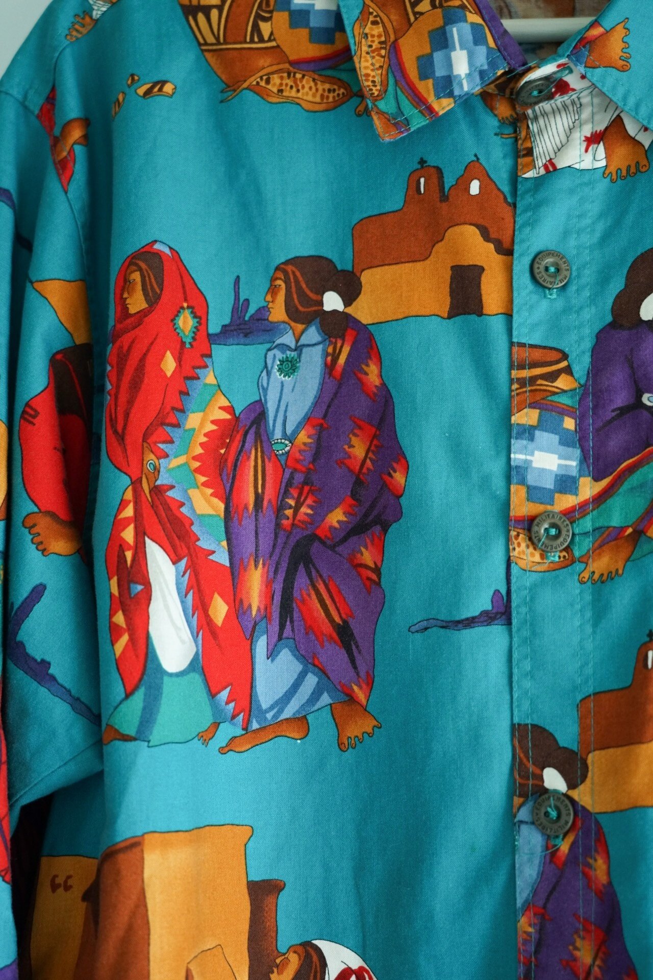 Yohji Yamamoto 04SS Indian Print Shirt — detail