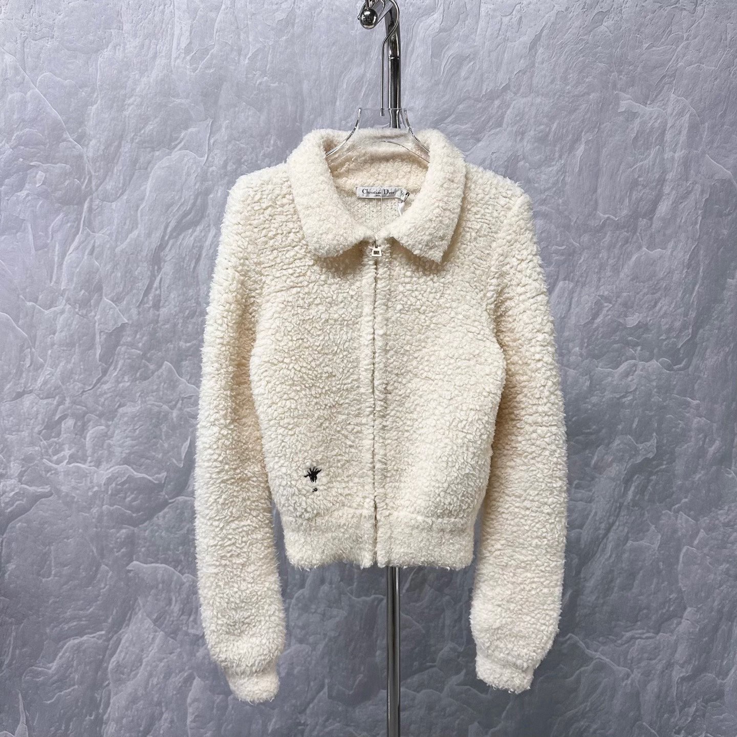 Dior Bee Embroidery Knit Wool Jacket