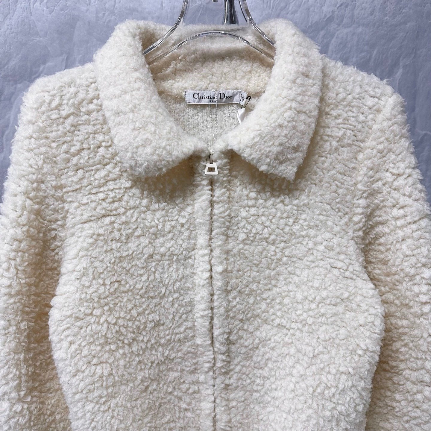 Dior Bee Embroidery Knit Wool Jacket — front