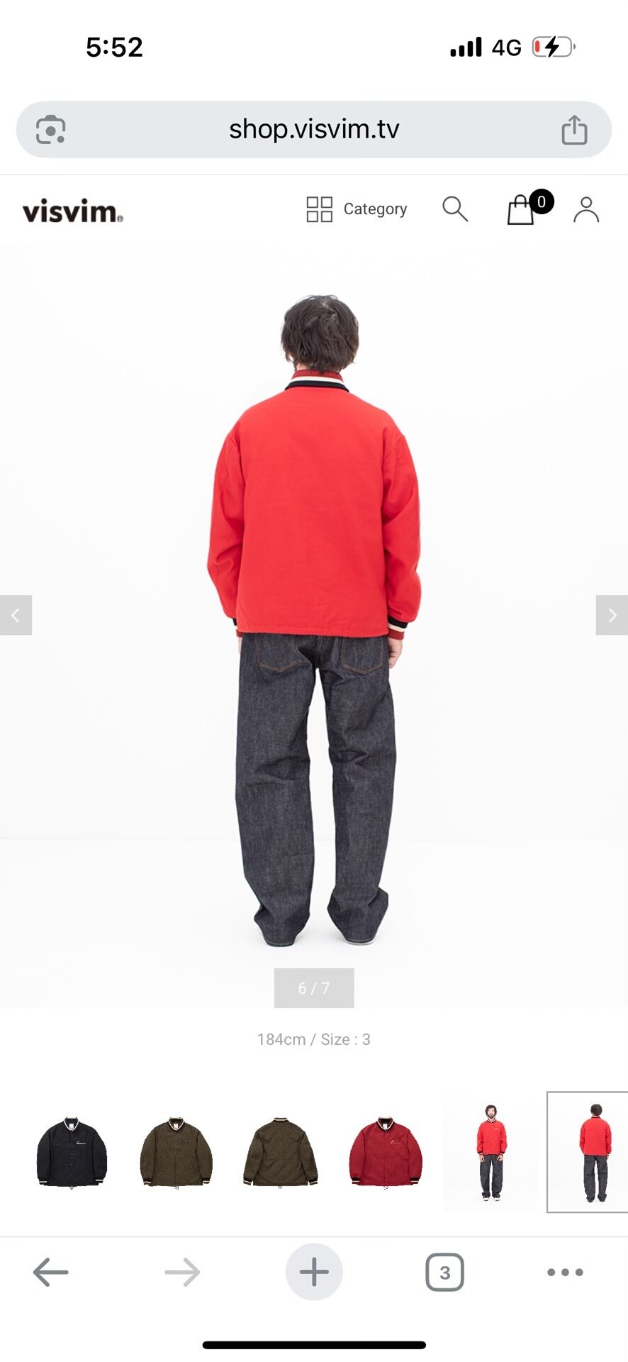VISVIM 25SS HOBBS WOOL DOWN JKT — back