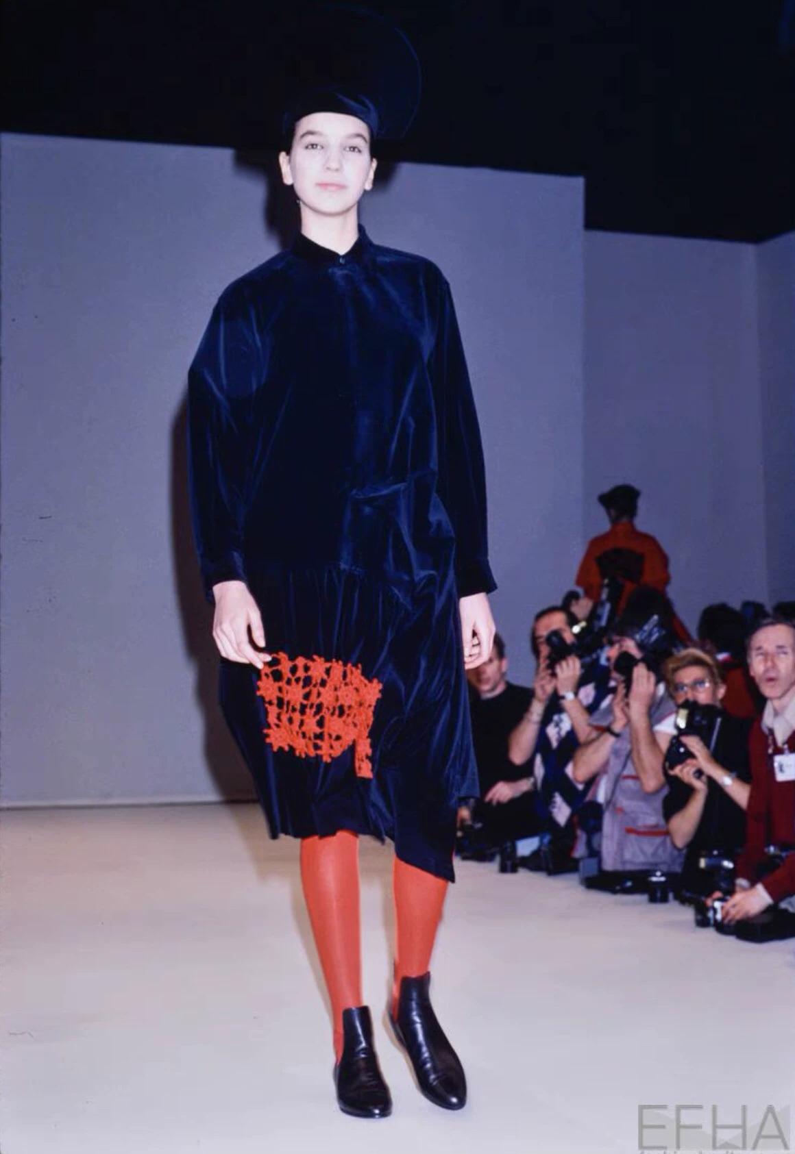 Comme des Garçons 1988 AW Octagram Velvet Dress