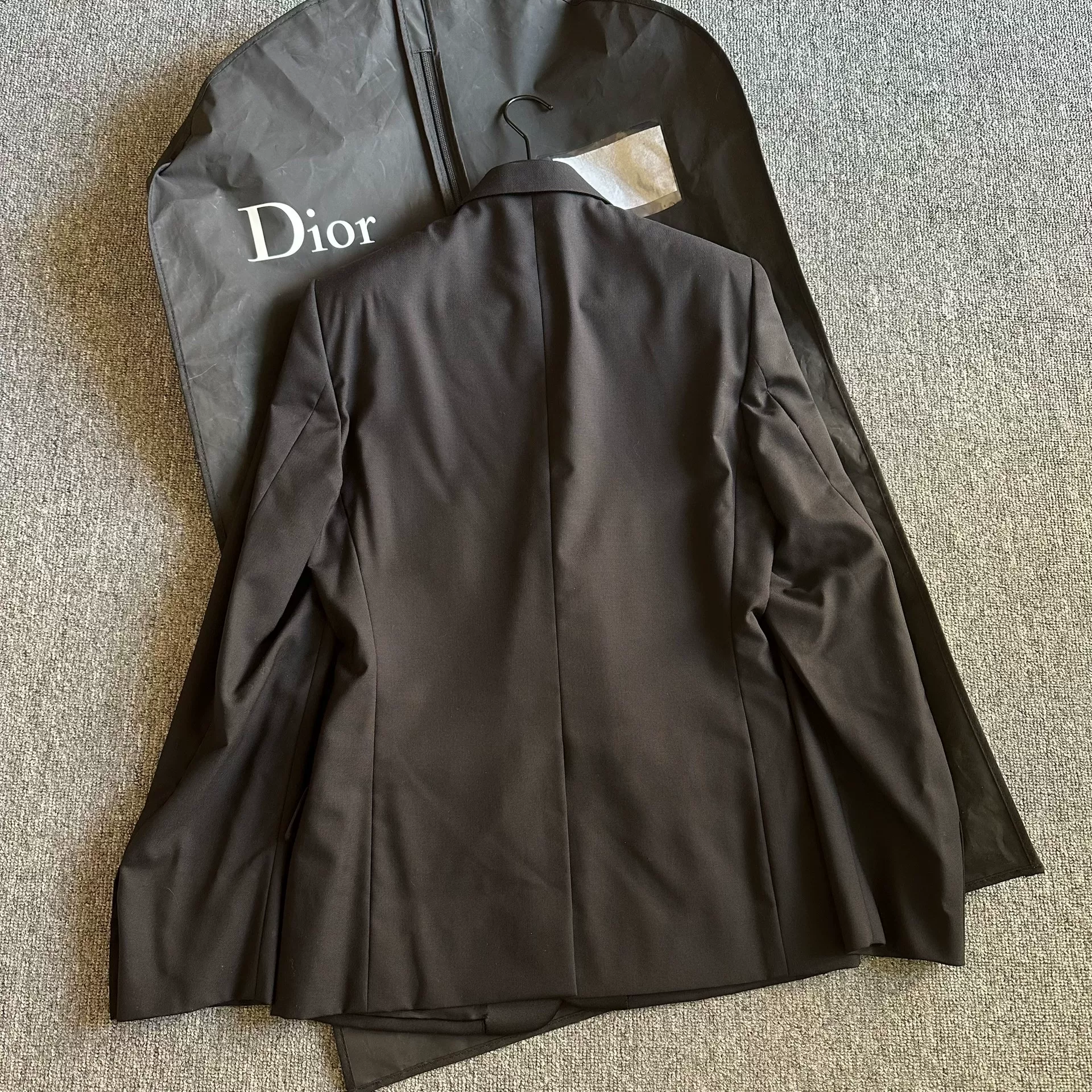 Dior Gun Lapel Silk Smoking Suit — back