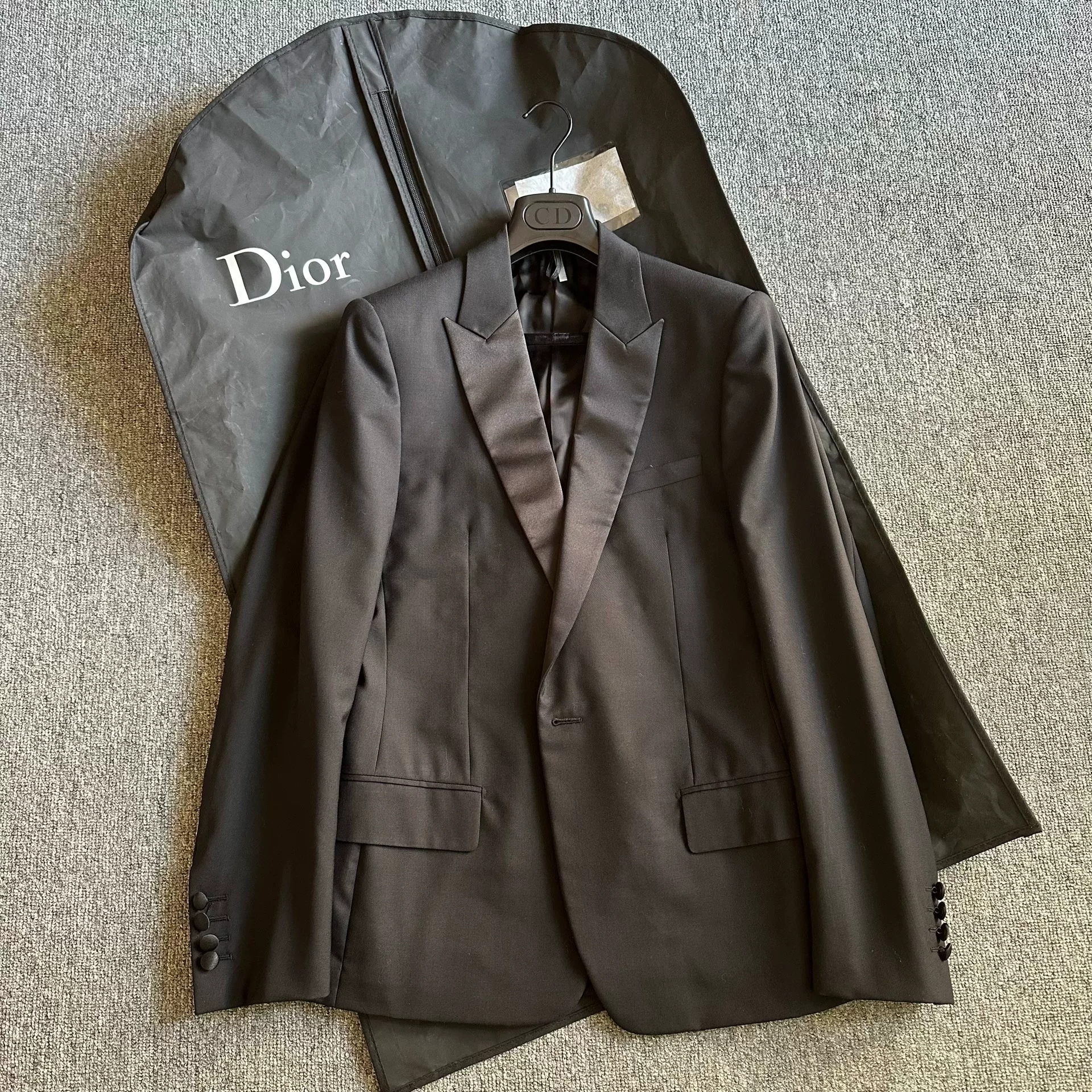 Dior Gun Lapel Silk Smoking Suit