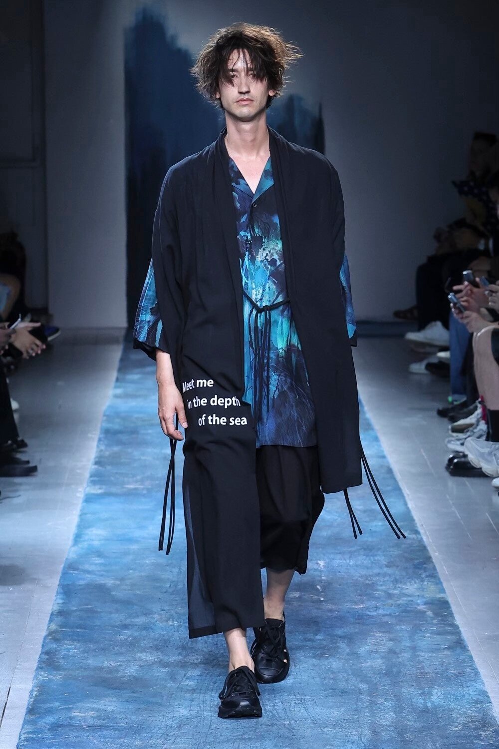 Yohji Yamamoto 26SS Kimono Asymmetric Coat — back
