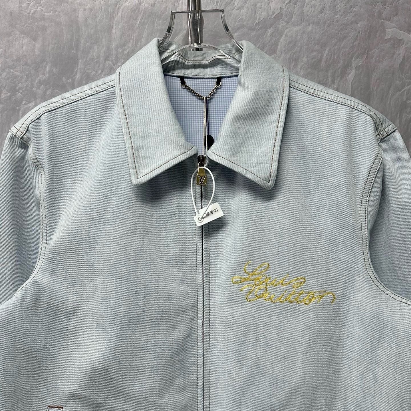 Louis Vuitton FW26 Embroidered Floral Denim Jacket — front