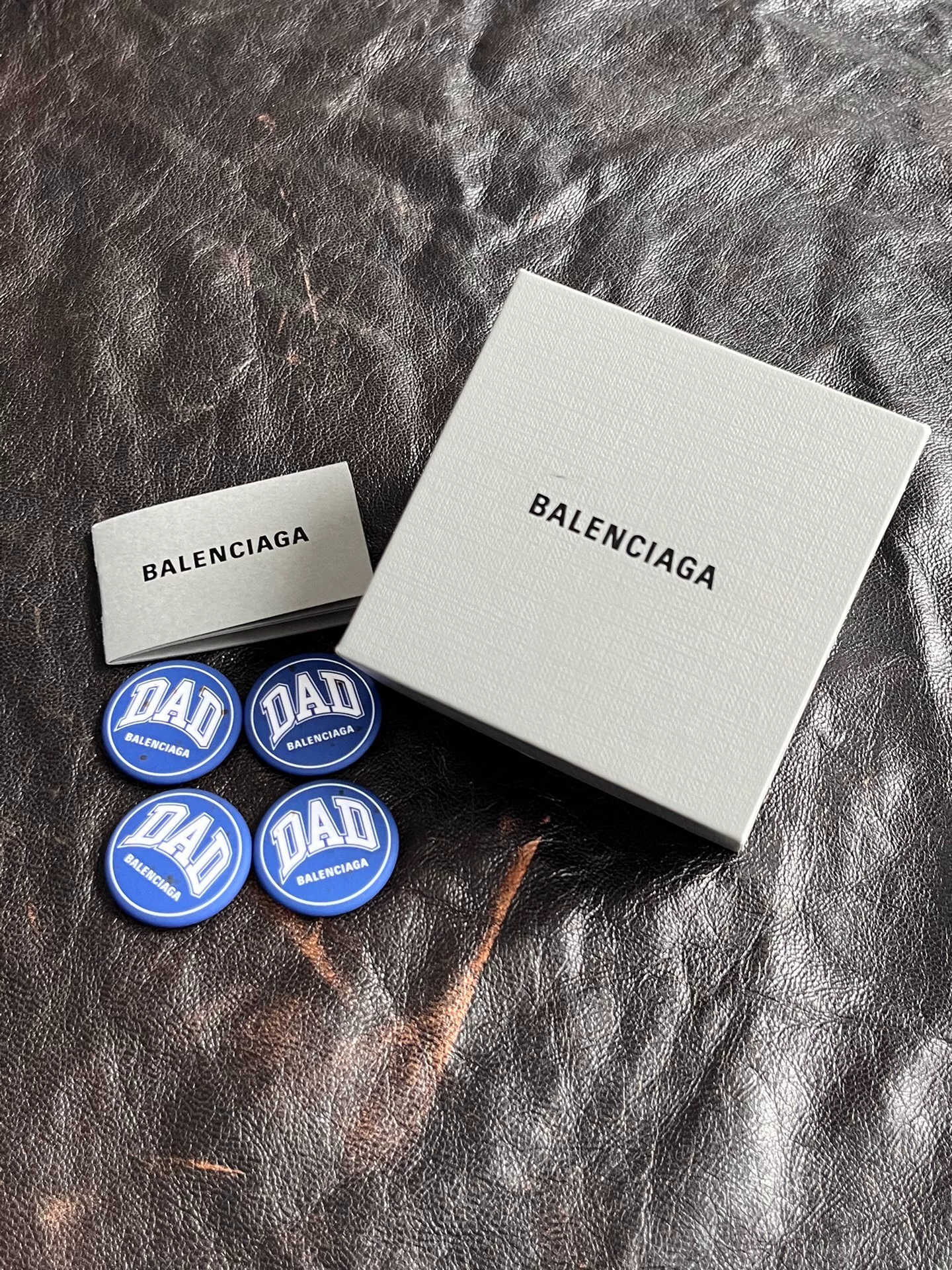 Balenciaga DAD Letter Circular Badge Pins