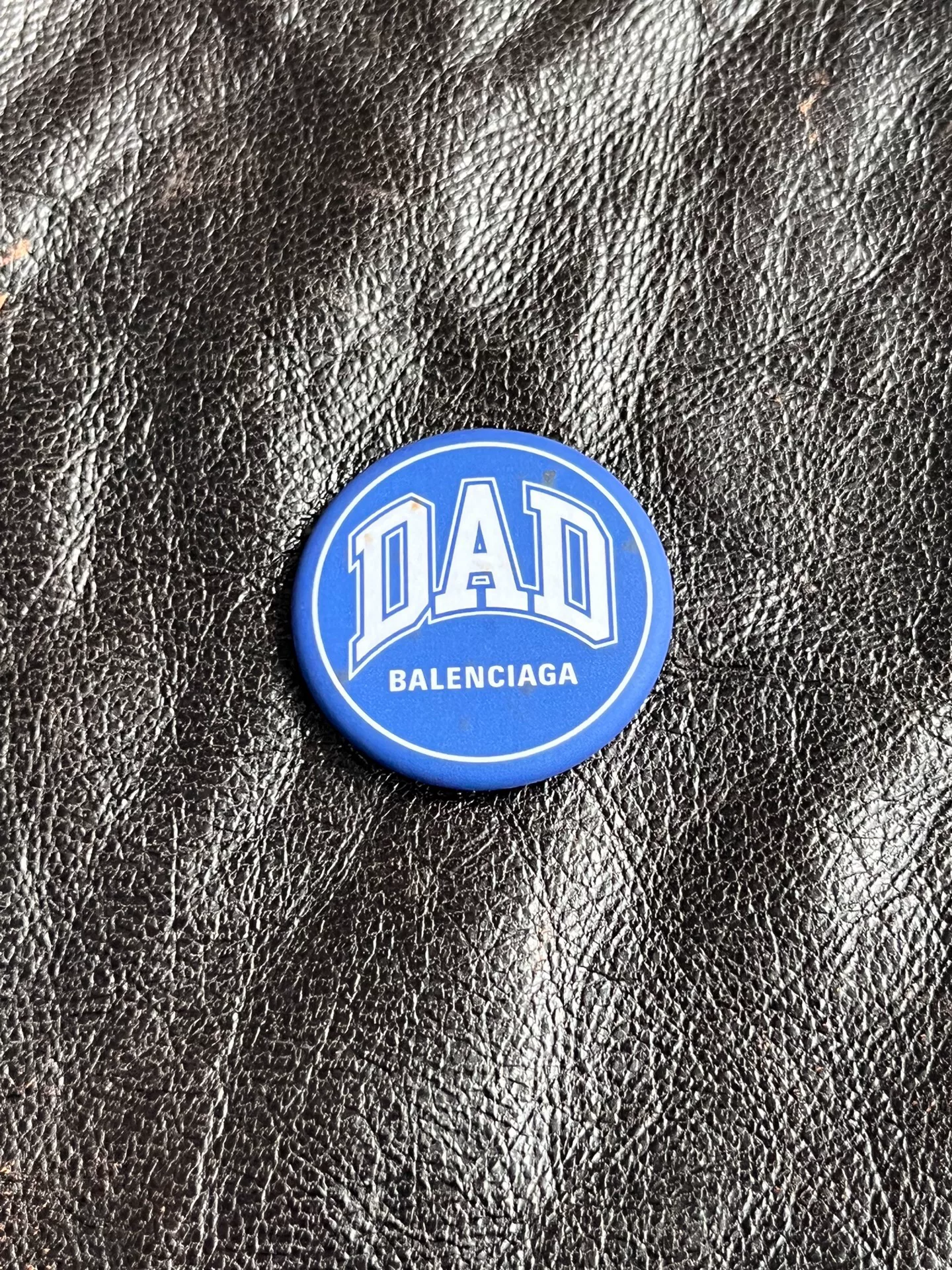 Balenciaga DAD Letter Circular Badge Pins — detail