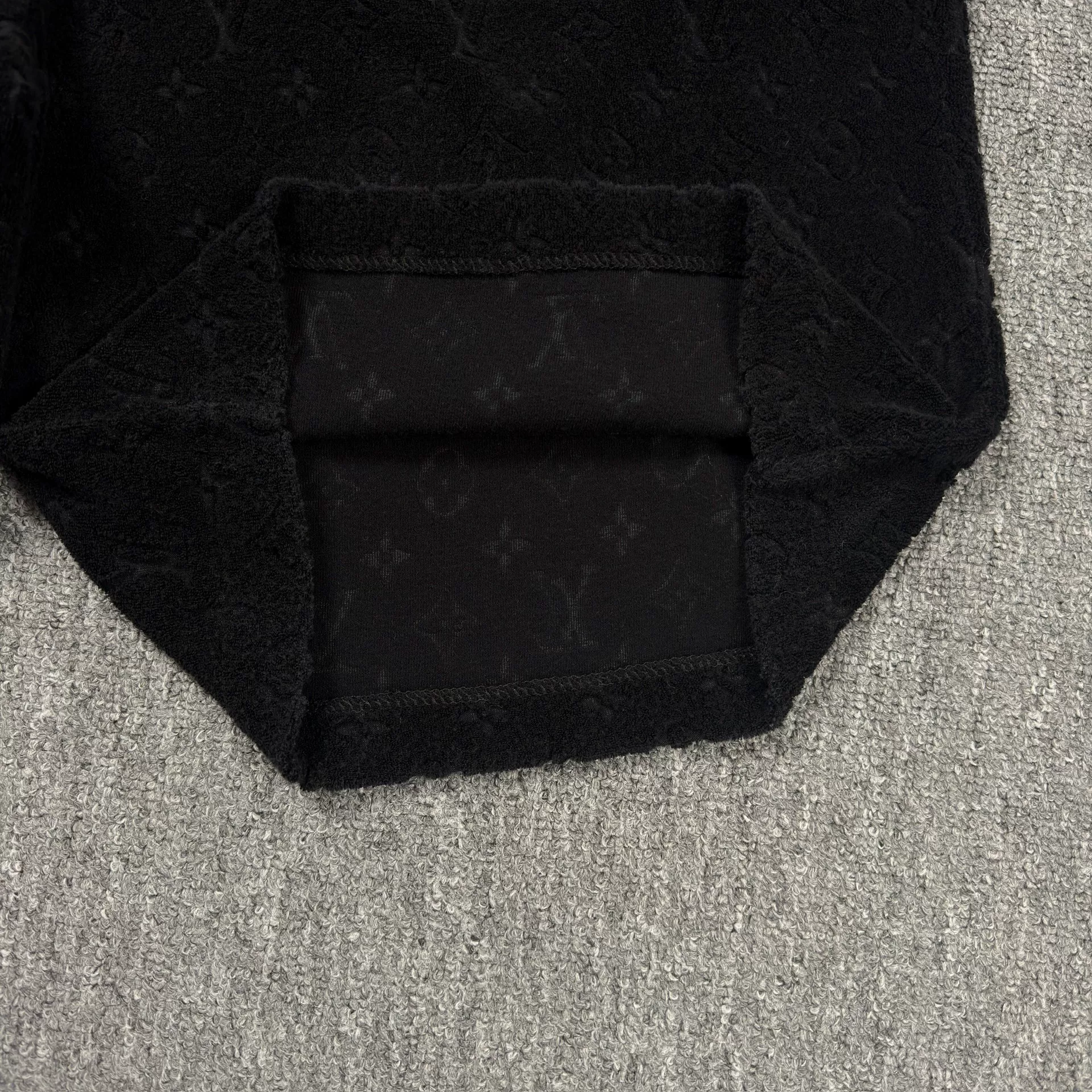 Louis Vuitton Black All-Over Print Shorts — back