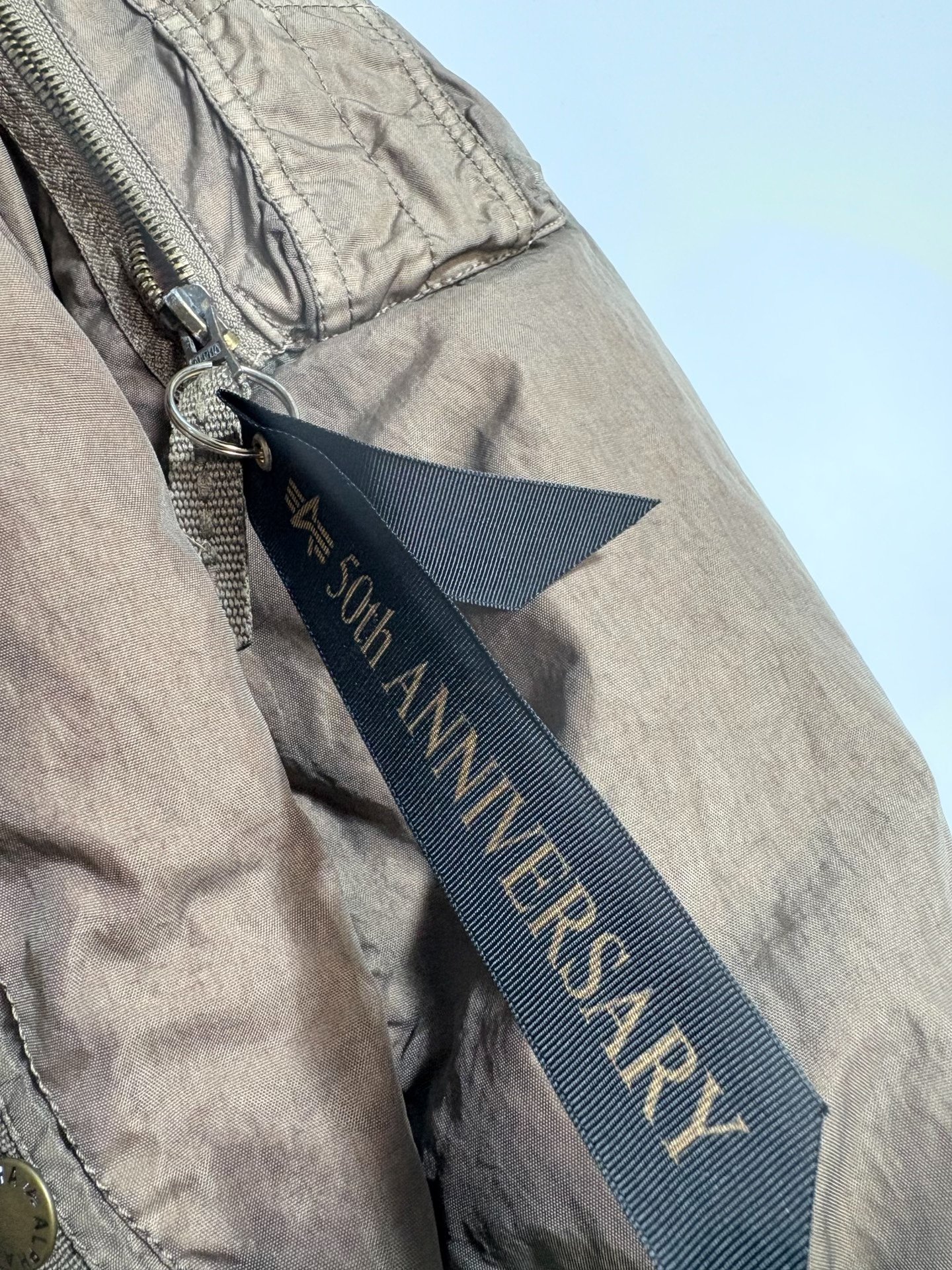ALPHA 50th Anniversary Limited Cotton Jacket — label