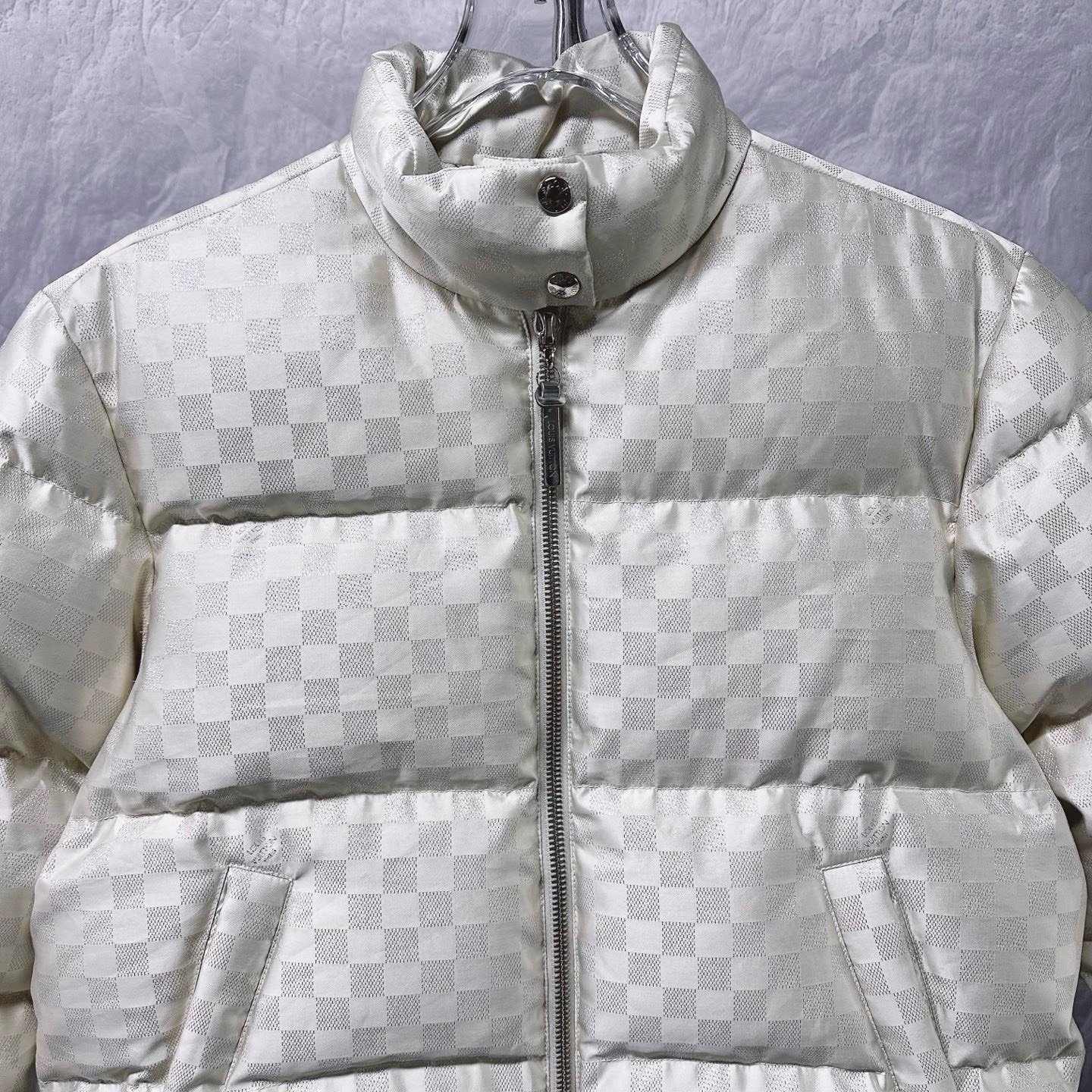 Louis Vuitton Damier Silver Down Jacket — front