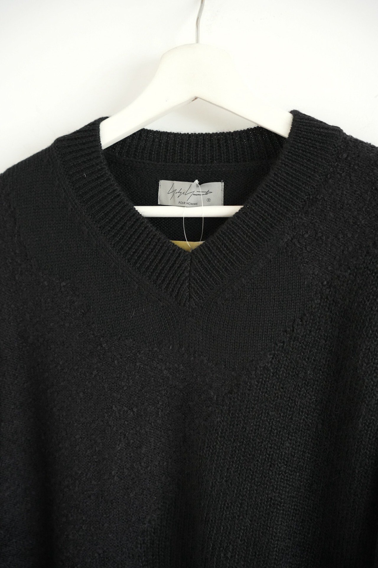 Yohji Yamamoto 24AW Brushed Patchwork Sweater — detail