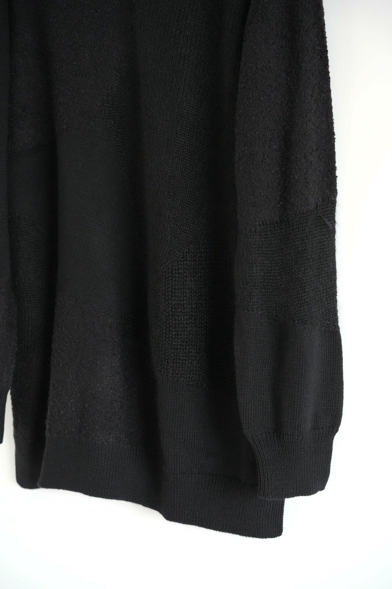 Yohji Yamamoto 24AW Brushed Patchwork Sweater — label