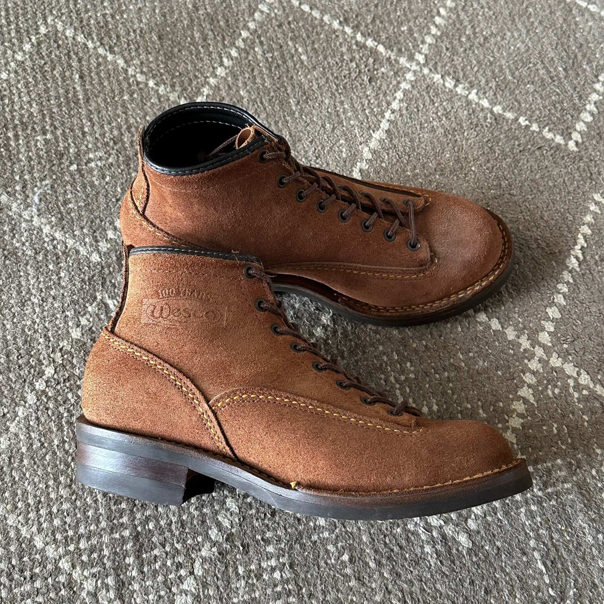 Wesco Jobmaster 9165 Brown Work Boots — detail