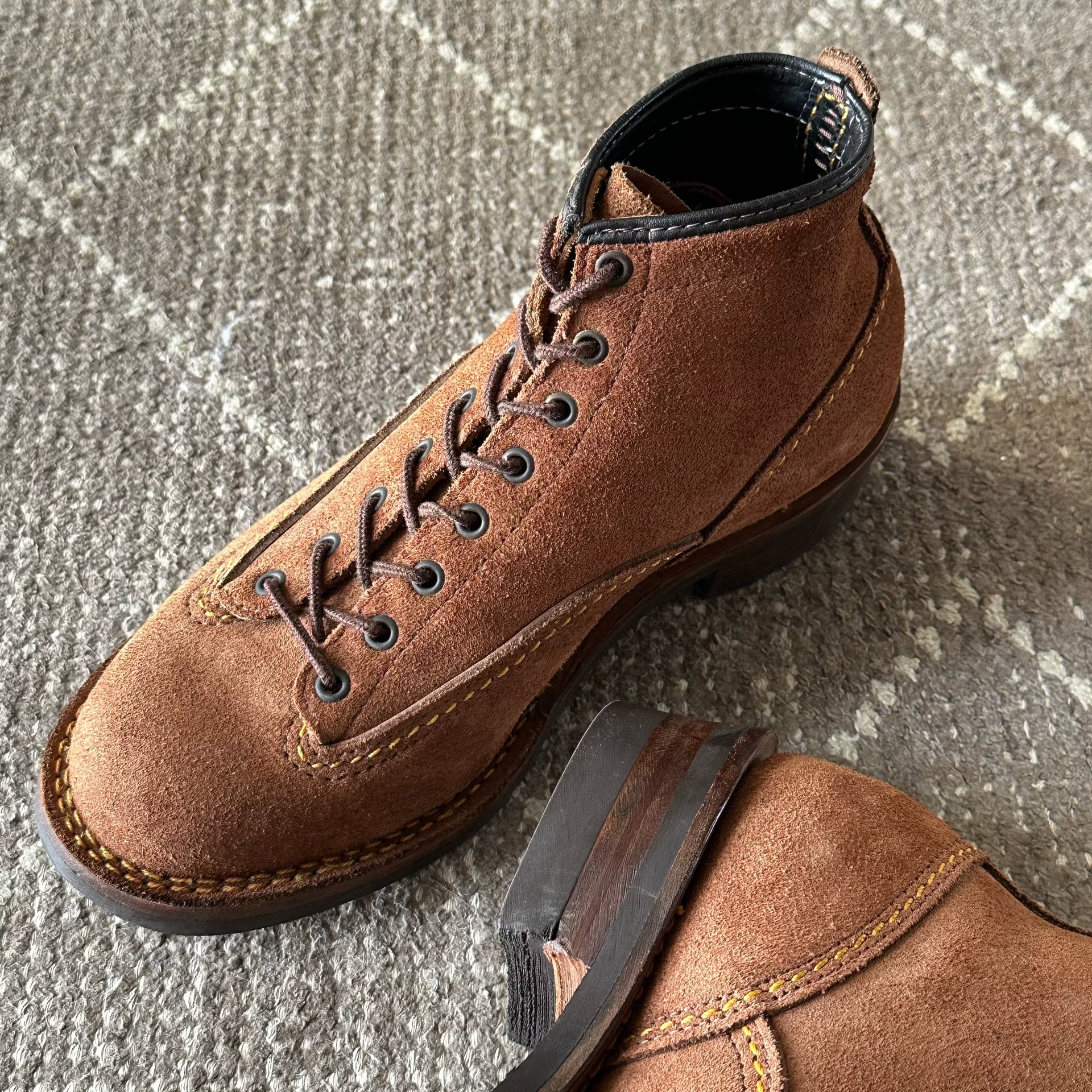 Wesco Jobmaster 9165 Brown Work Boots — label