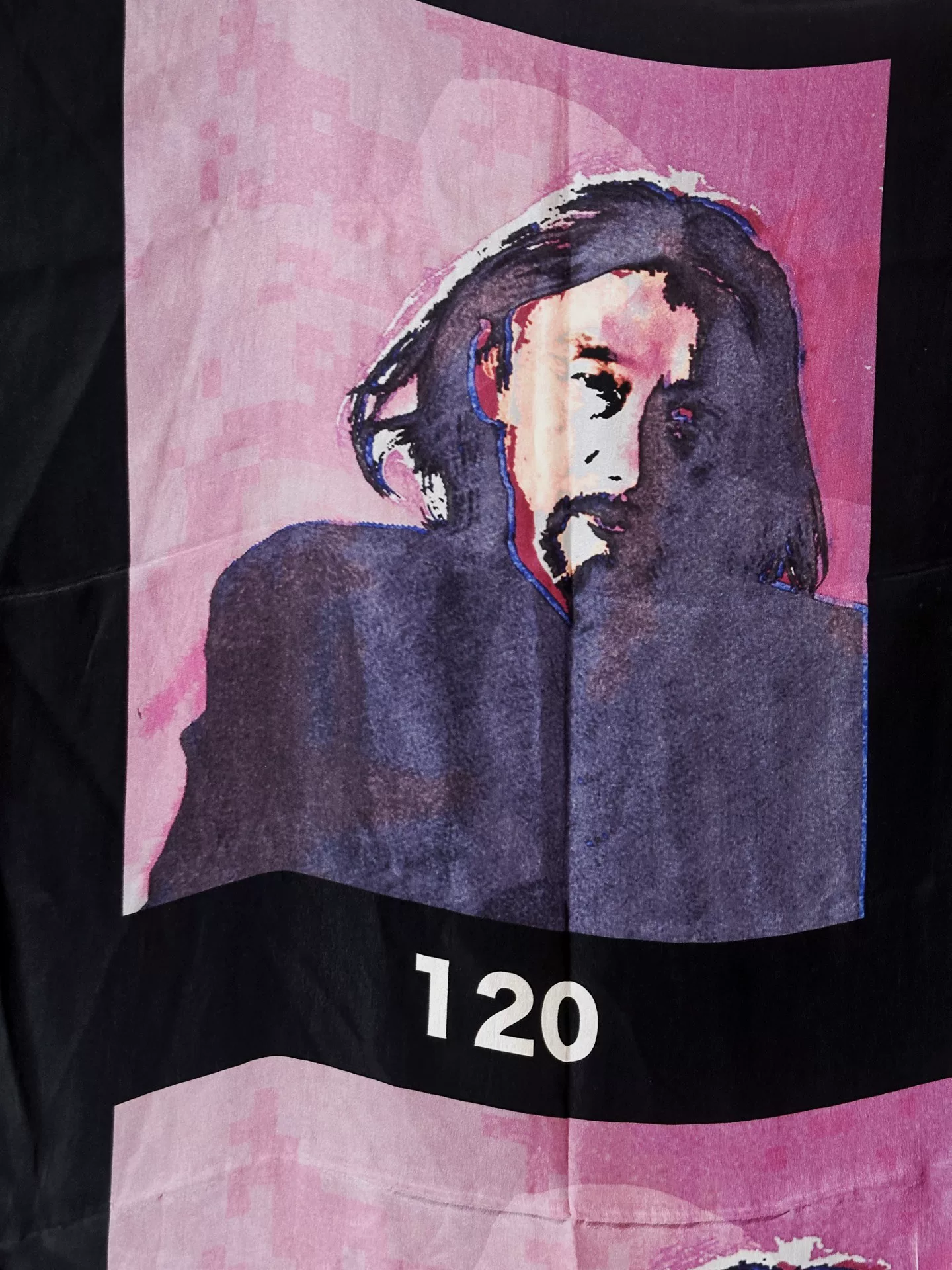 Yohji Yamamoto 2019SS Oversized Silk Scarf — label