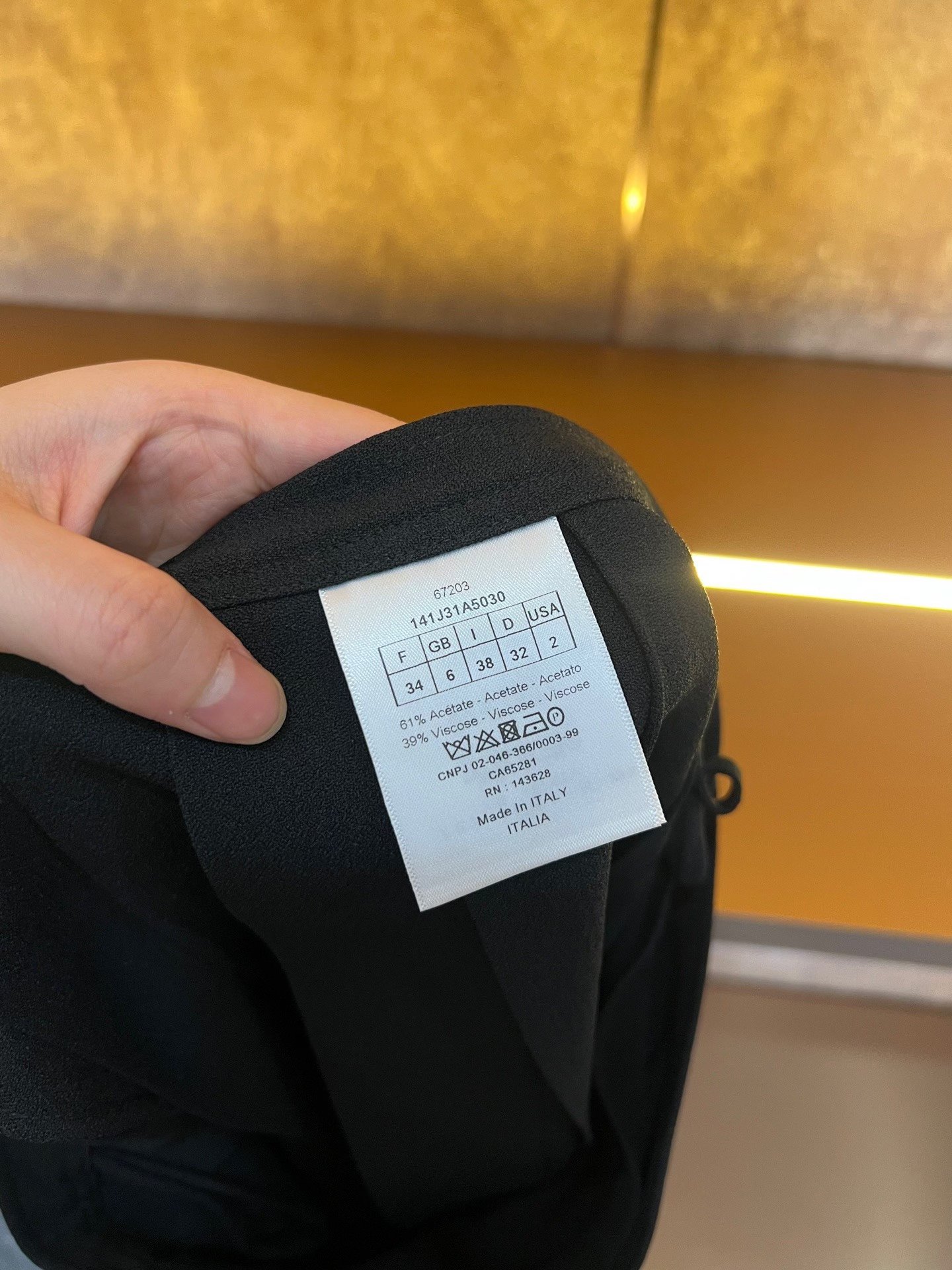 Dior Black Gold Buckle Skirt — back