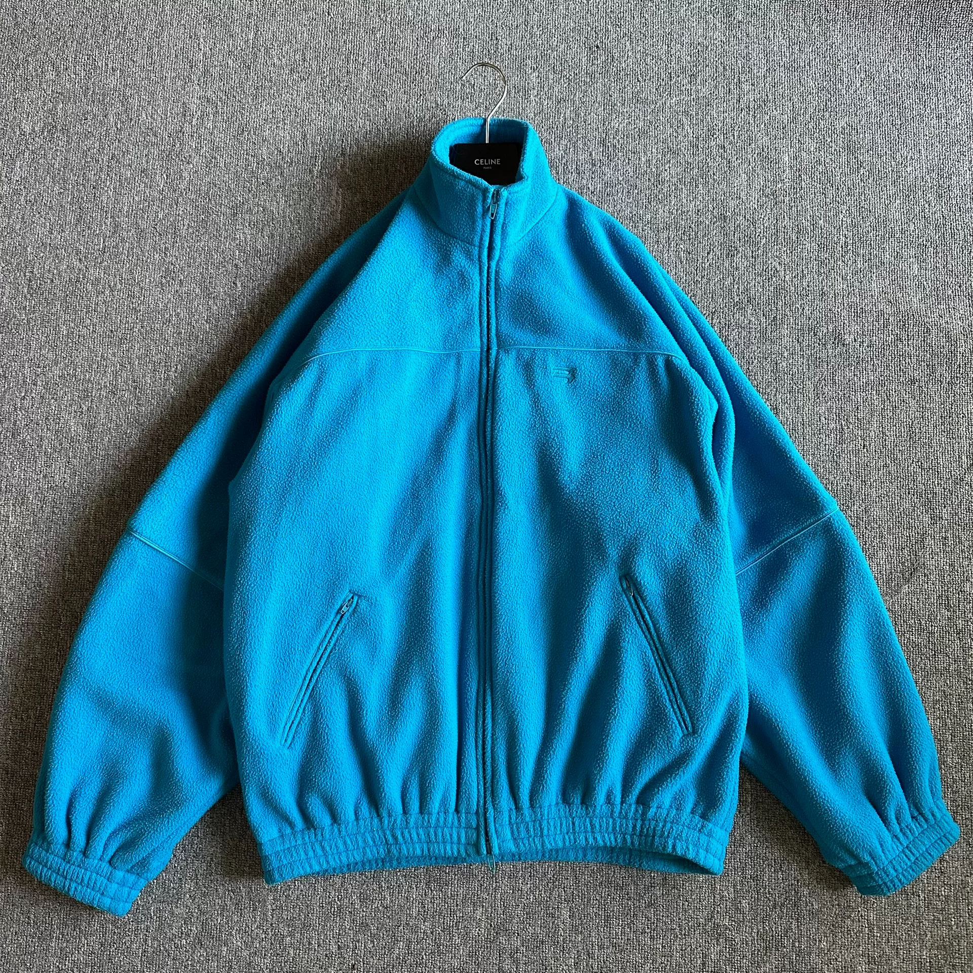 Balenciaga Blue Fleece Oversized Jacket