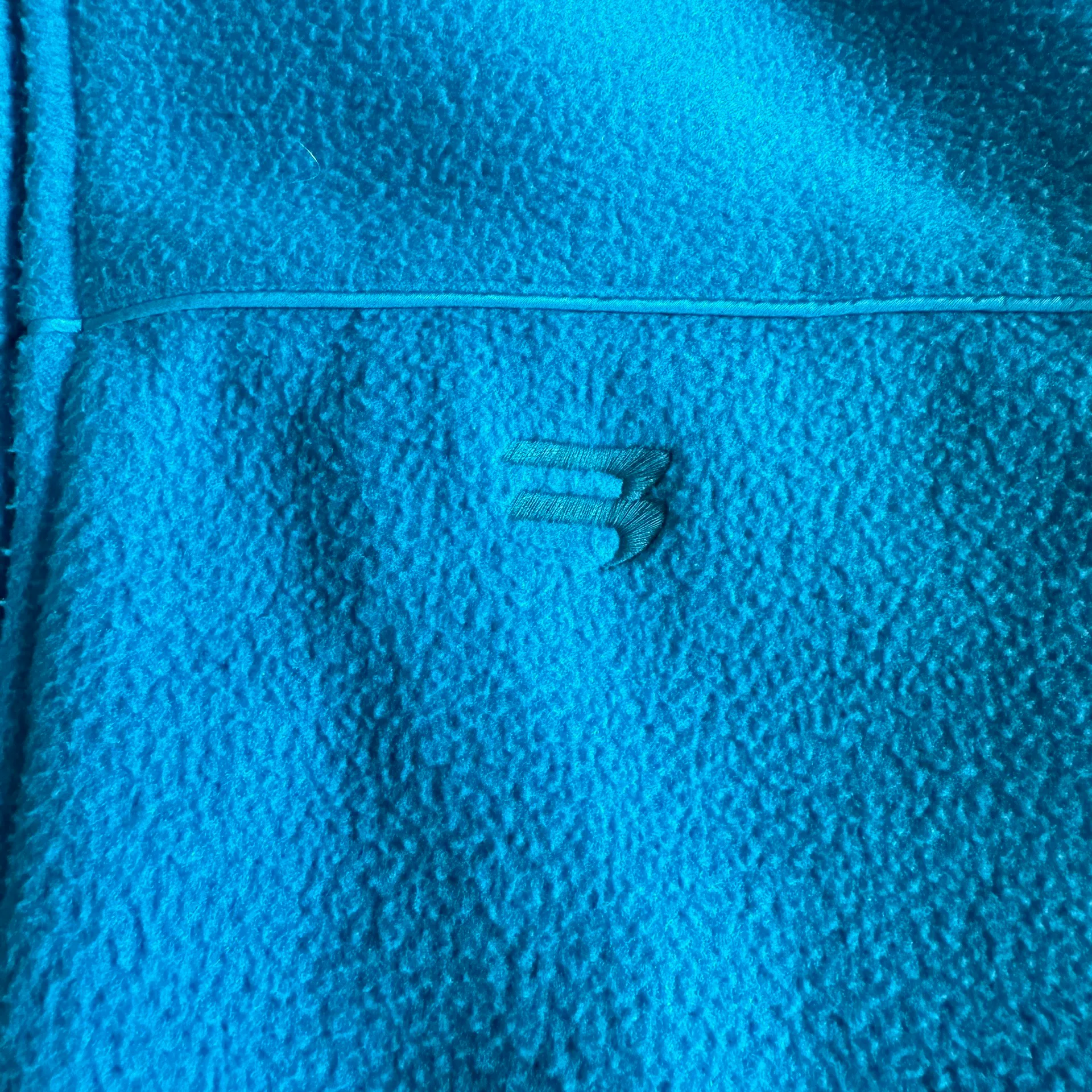 Balenciaga Blue Fleece Oversized Jacket — front