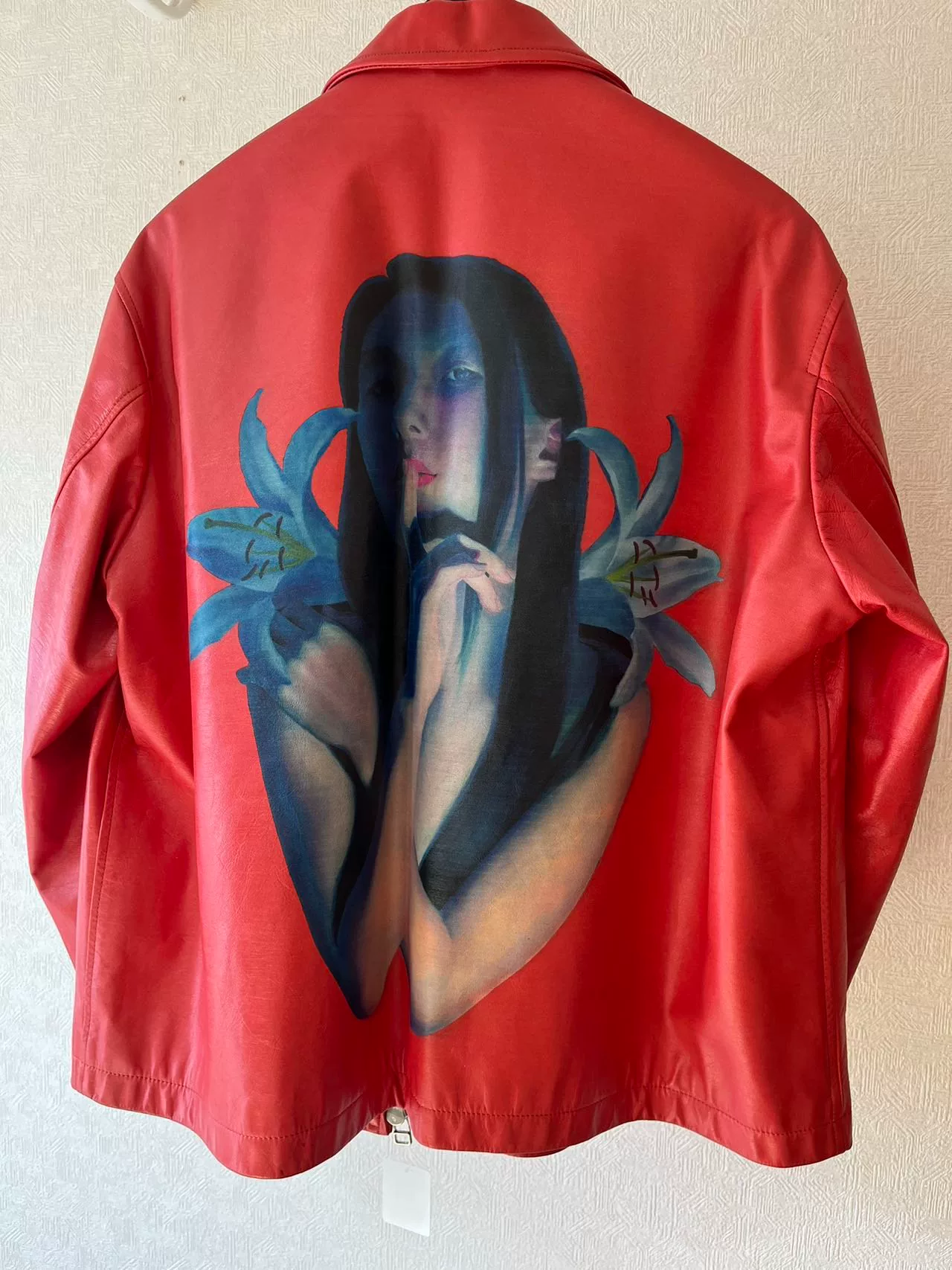 YOHJI YAMAMOTO 18AW Red Leather Jacket — front