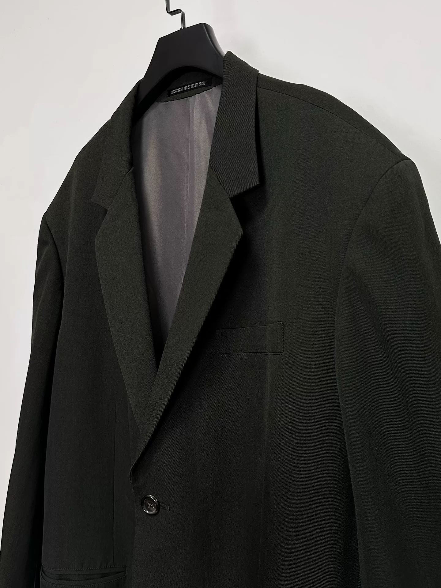 Yohji Yamamoto 92SS Wool Long Coat — label